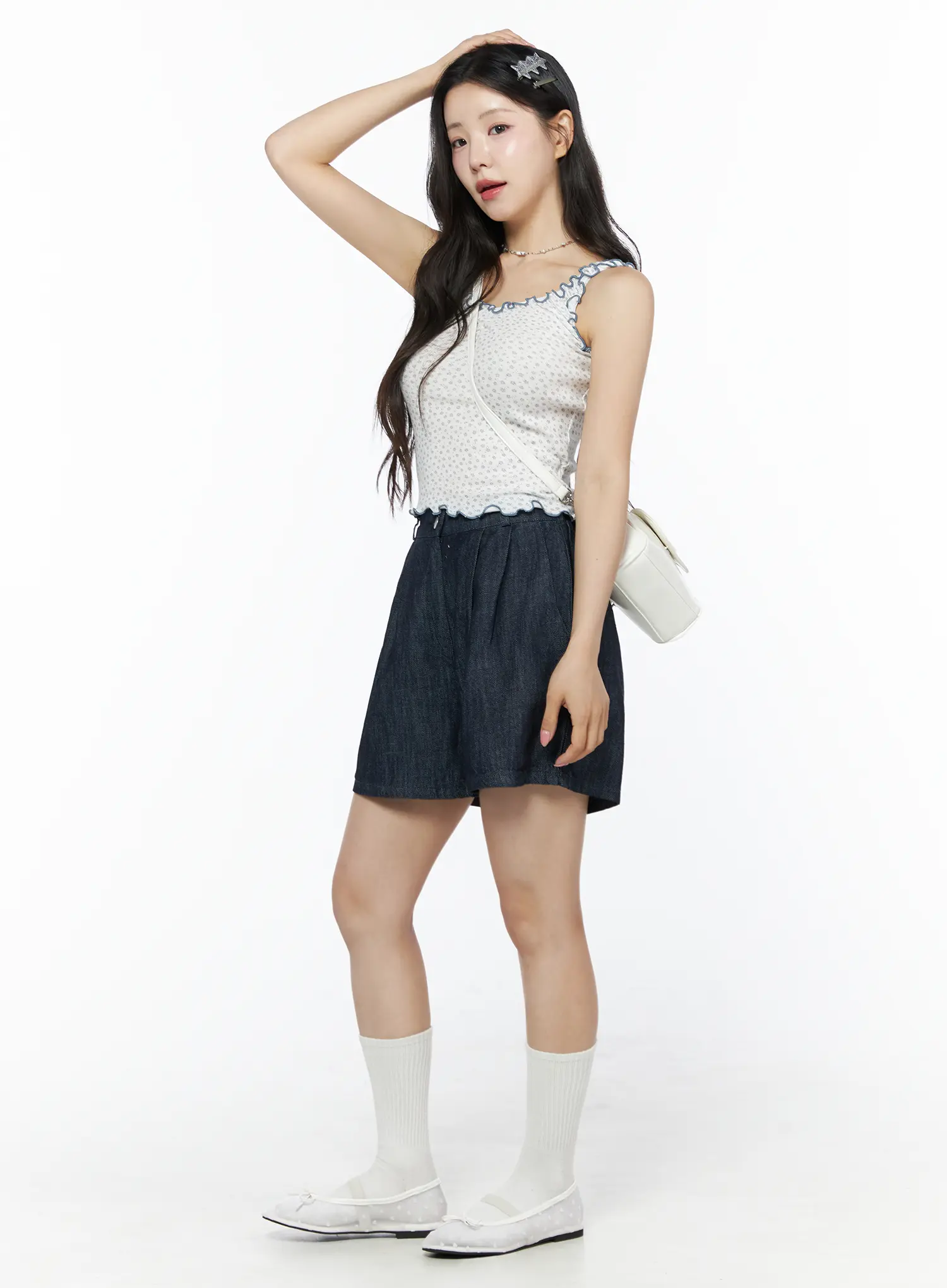 Contrast Trim Floral Tank Top IU525 - Image 10