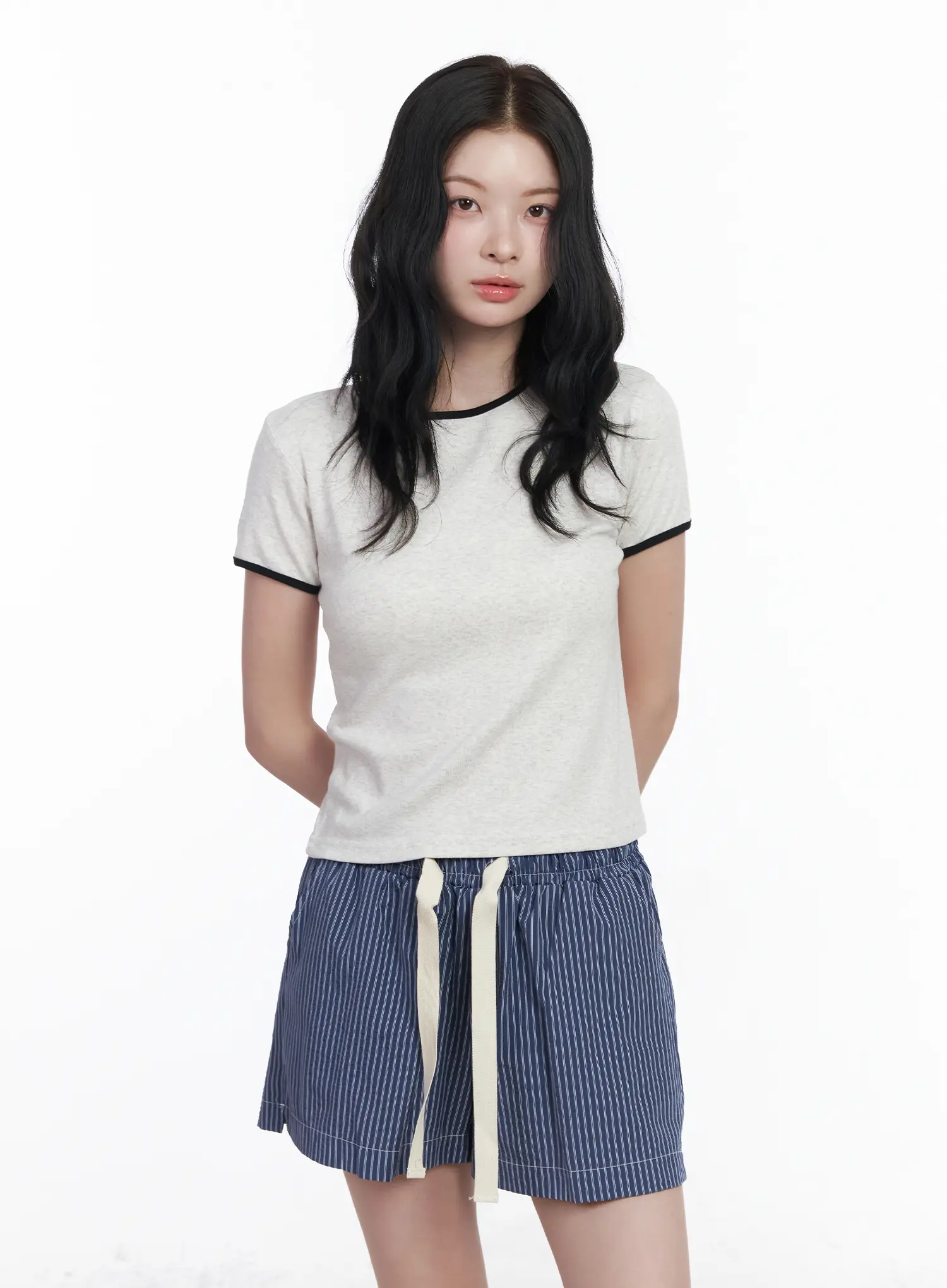 Contrast Trim Short Sleeve Tee CA509 - Image 6