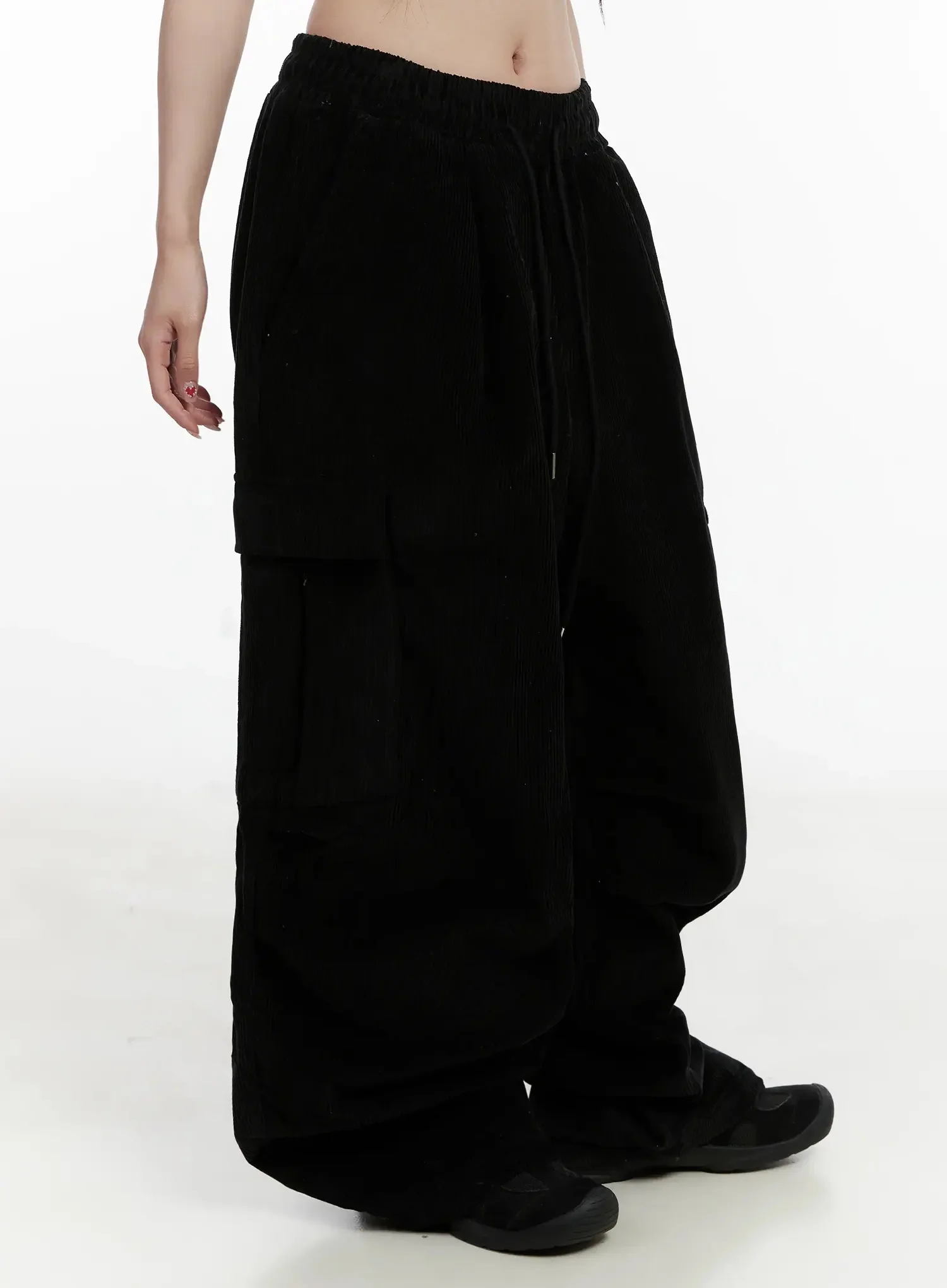 Corduroy Wide Cargo Pants IJ521 - Image 10