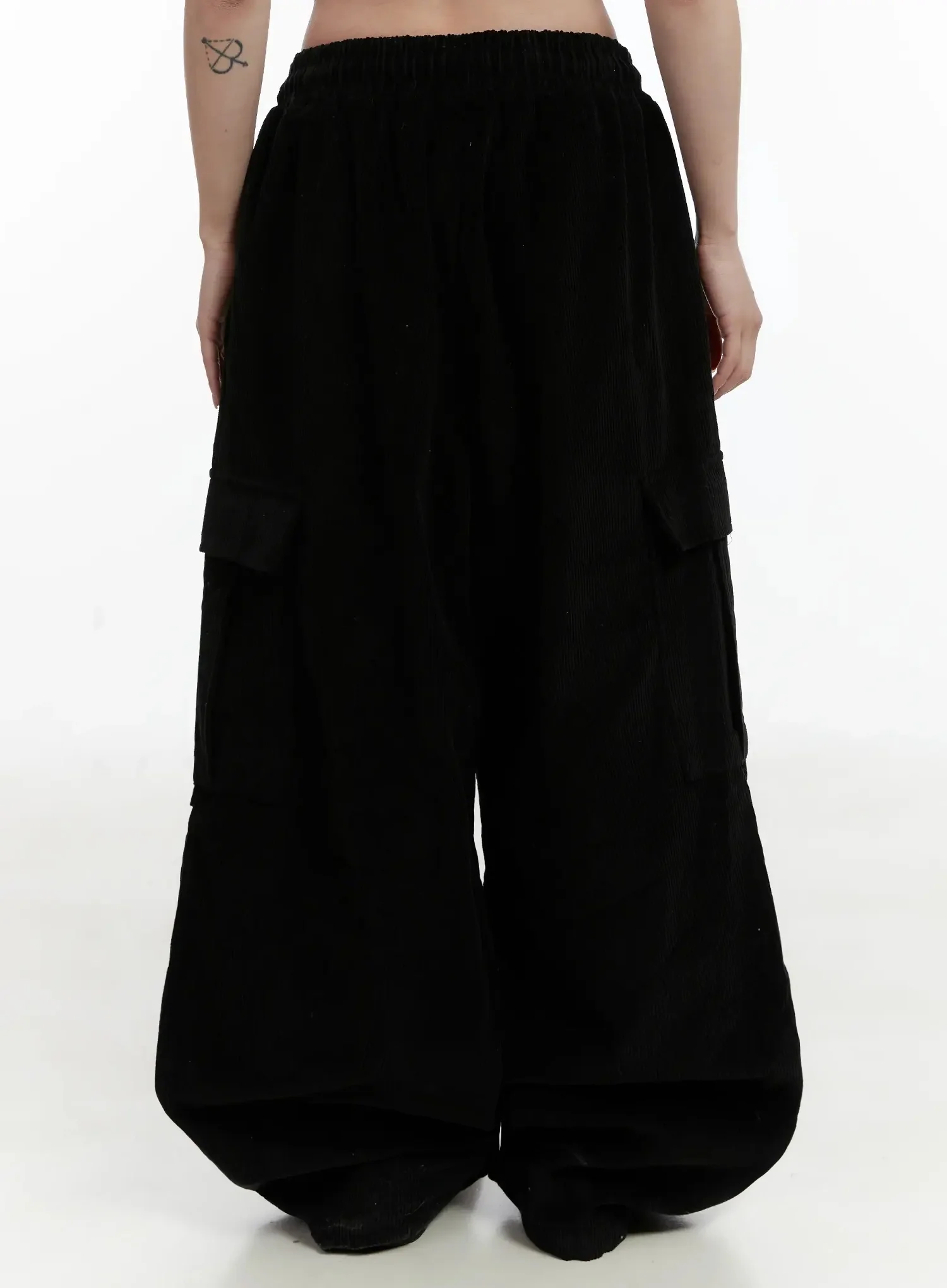 Corduroy Wide Cargo Pants IJ521 - Image 11
