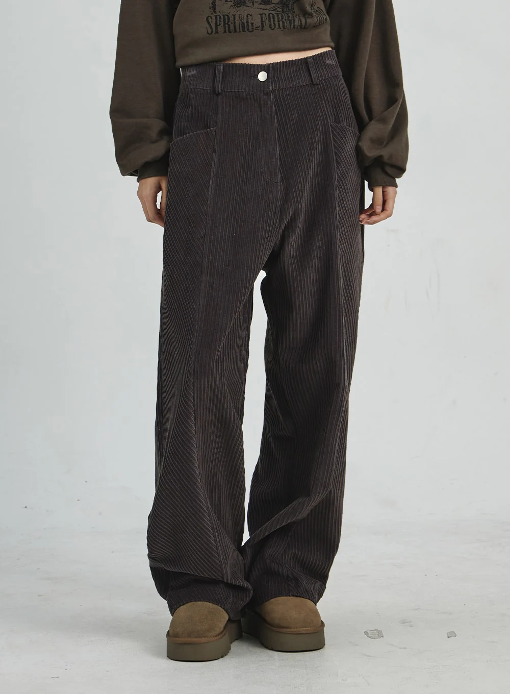 Corduroy Wide Pants CD07 - Image 2