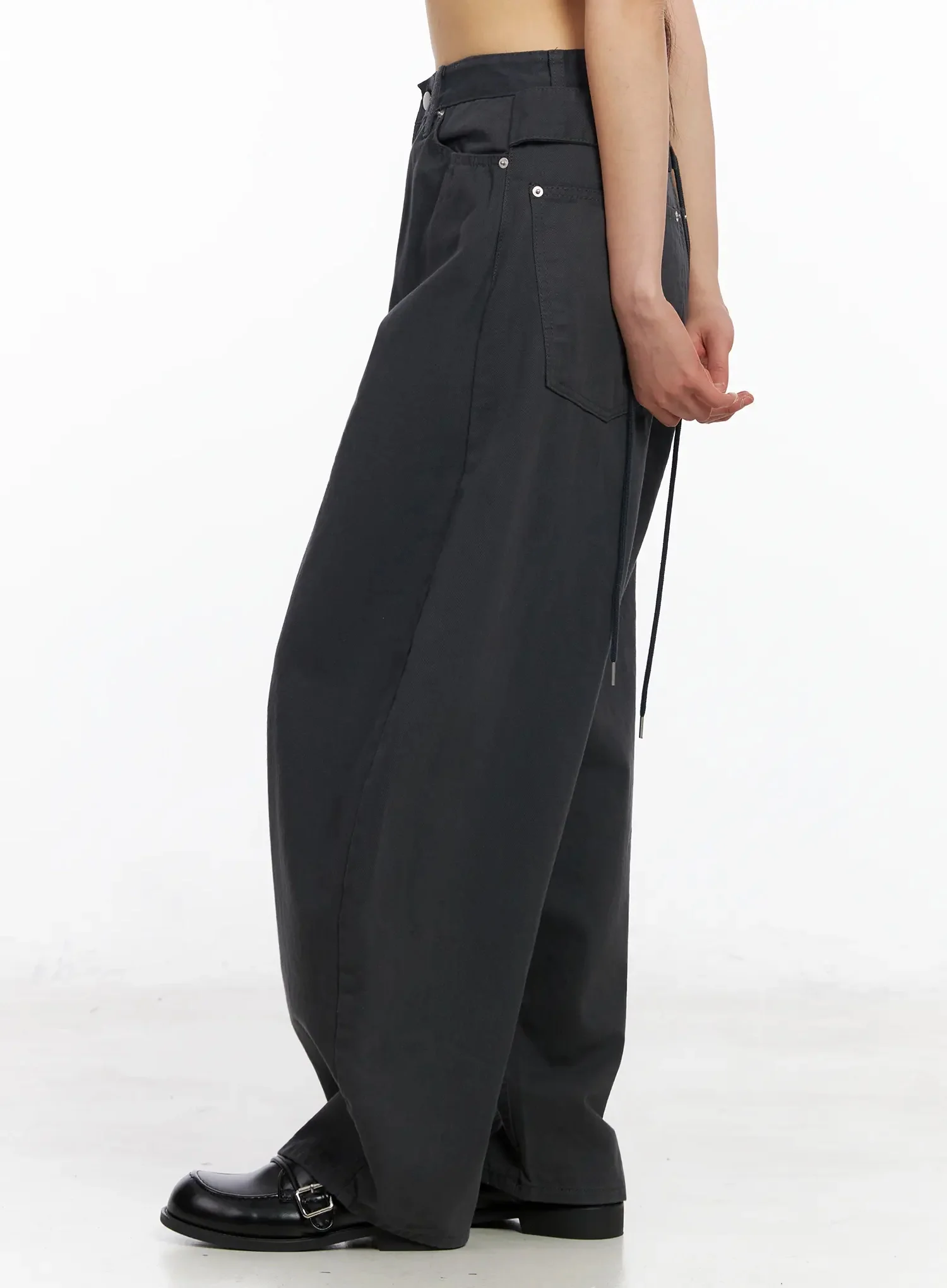 Corset Lace-Up Detail Pants IA523 - Image 13