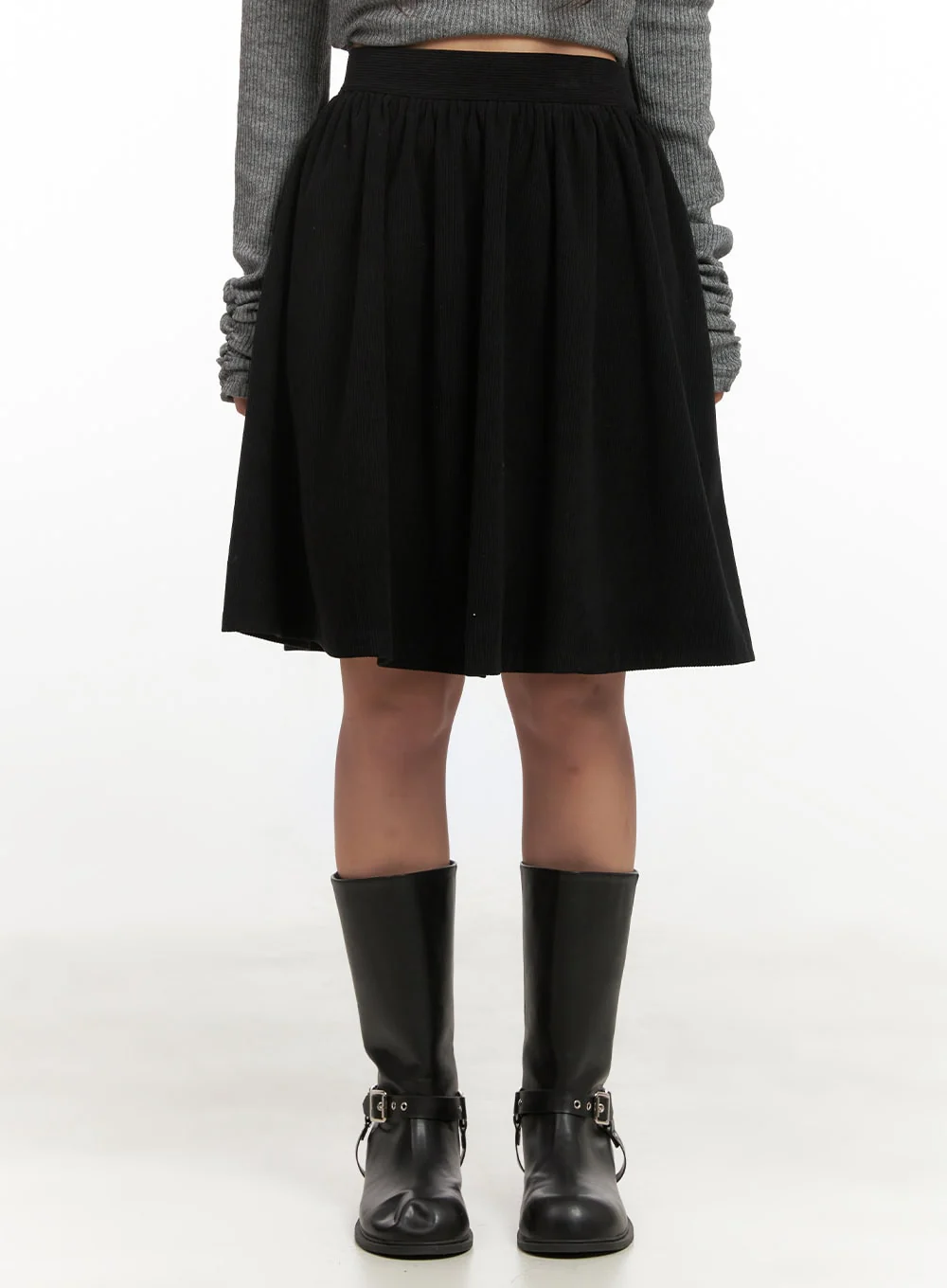 Coruduroy Flared Midi Skirt CN426