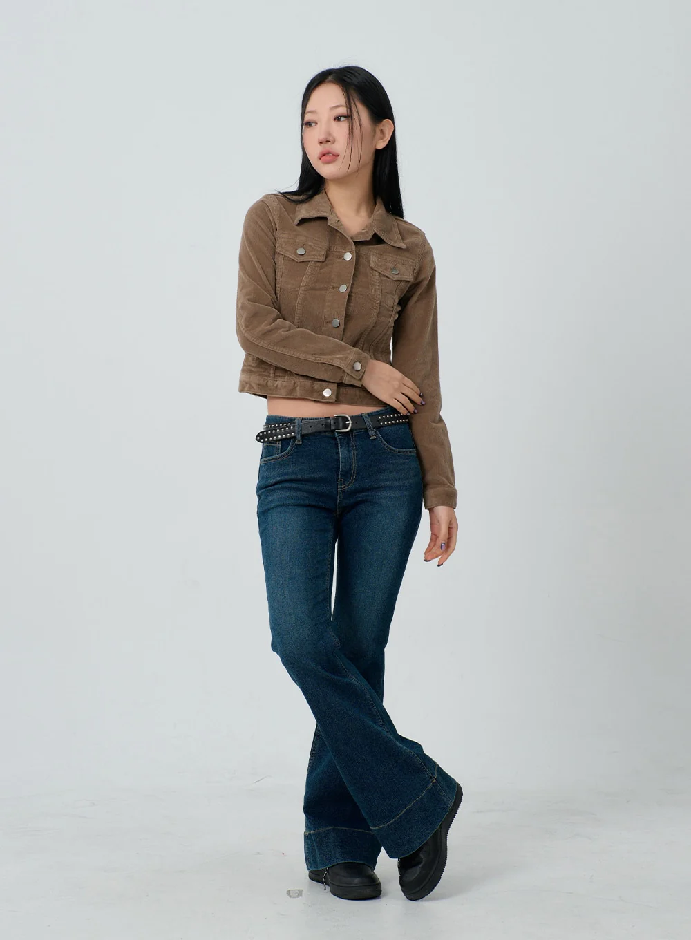 Cotton Blend Button Cropped Jacket CJ303 - Image 10