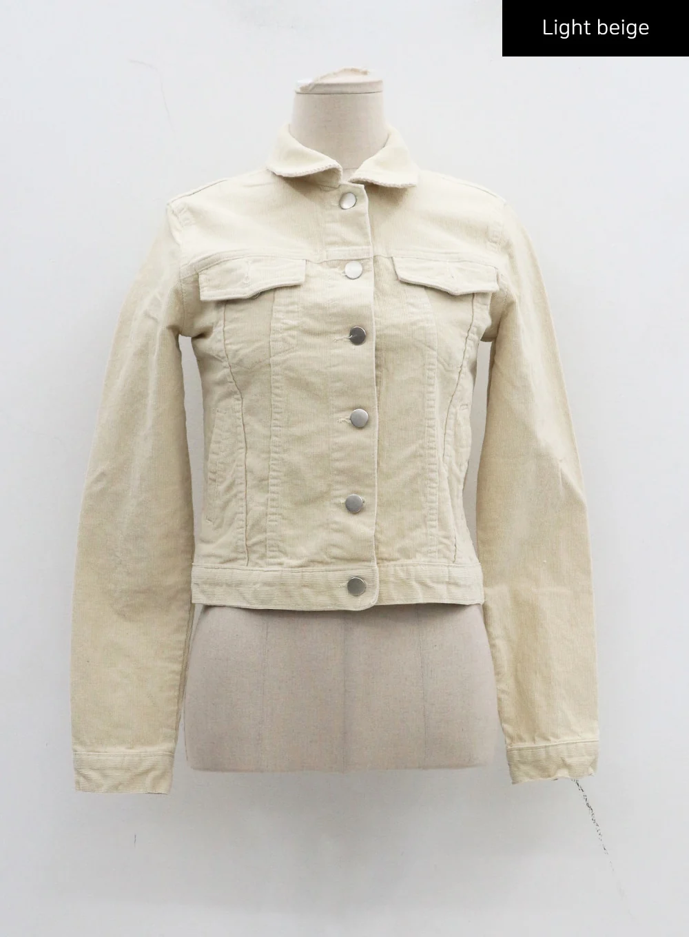Cotton Blend Button Cropped Jacket CJ303 - Image 21