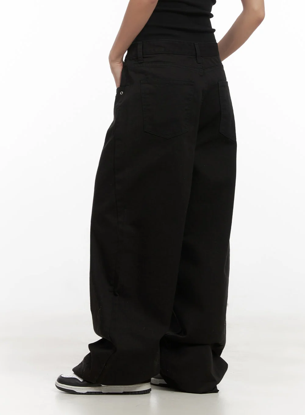 Cotton Eyelet Detail Wide-Leg Pants CD416 - Image 5