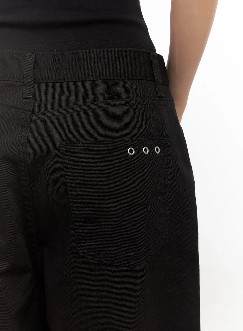 Cotton Eyelet Detail Wide-Leg Pants CD416 - Image 7