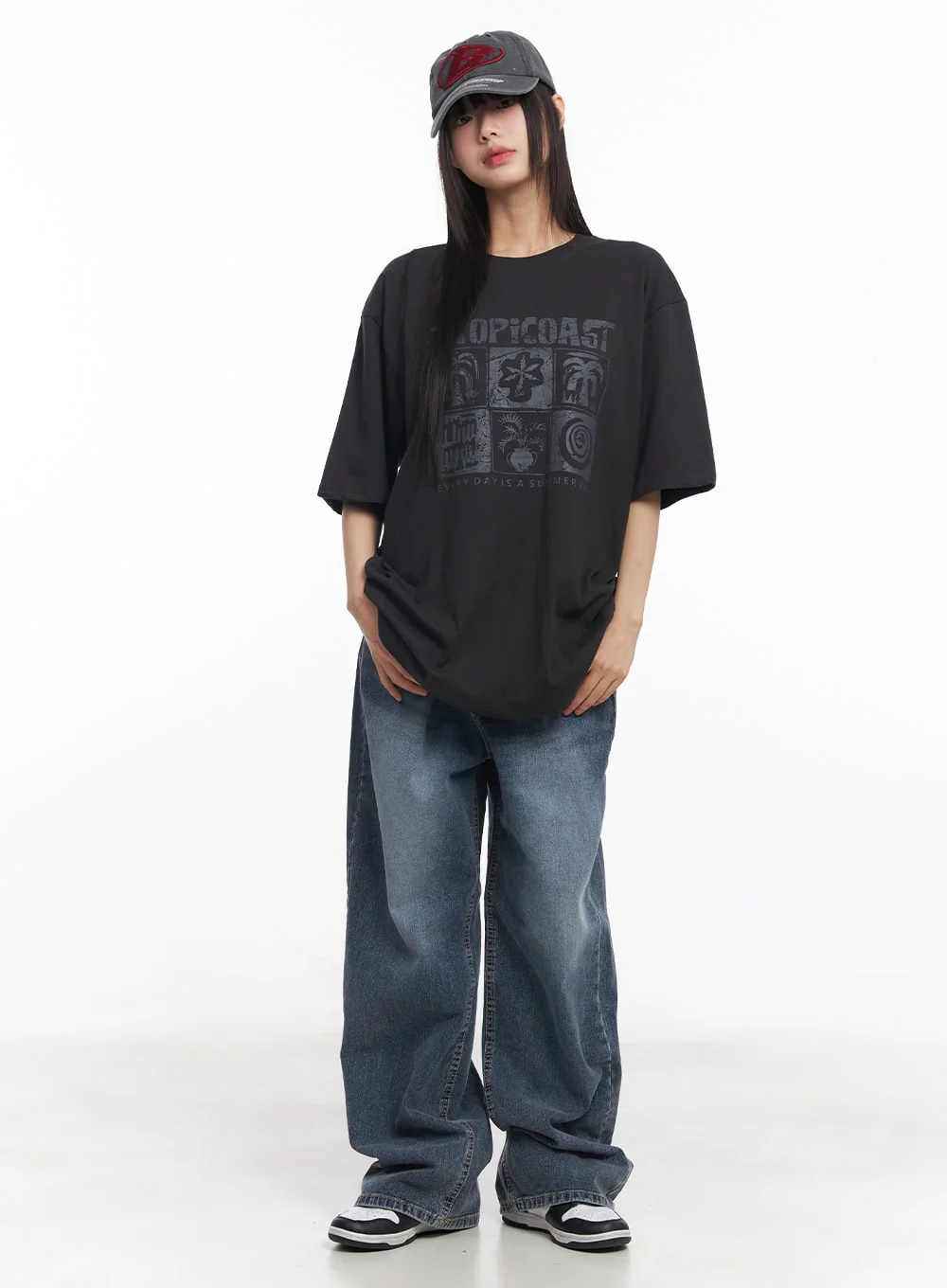 Cotton Graphic Oversized Tee CY514 - Image 8