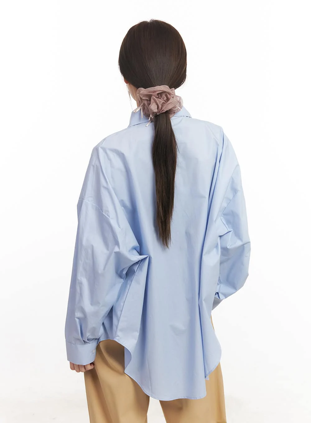 Cotton Oversized Button-Up Shirt CA502 - Image 6