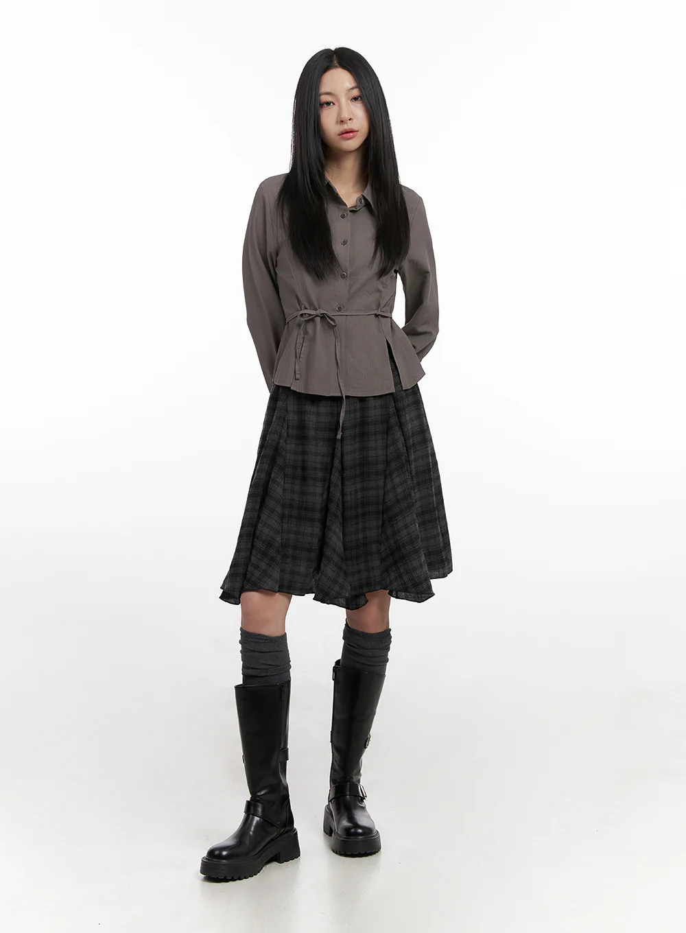 Cotton Strap Collar Shirt CN426 - Image 2