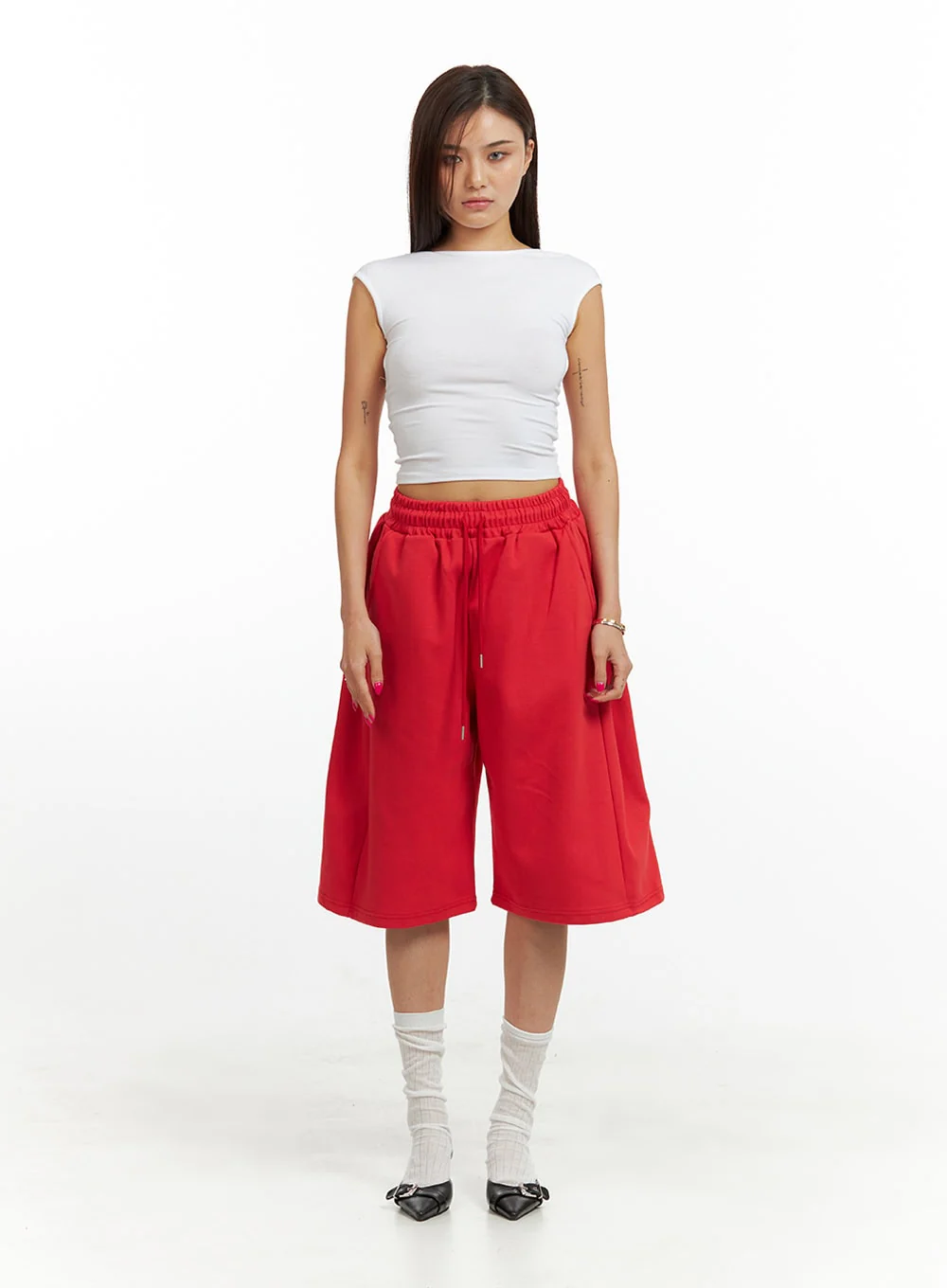 Cotton Sweat Shorts (UNISEX) IU419 - Image 5