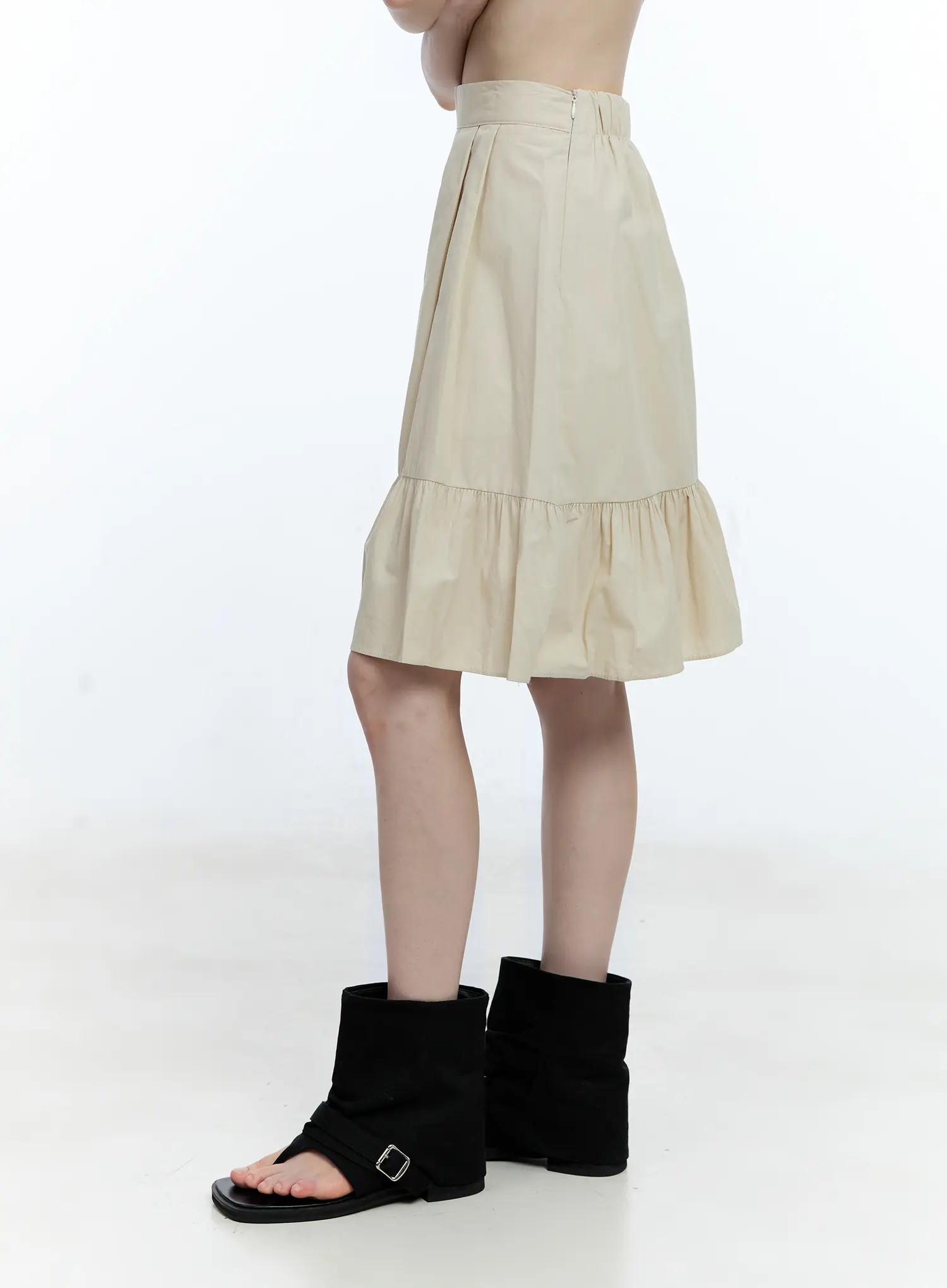 Cotton Tiered Midi Skirt CG507 - Image 7