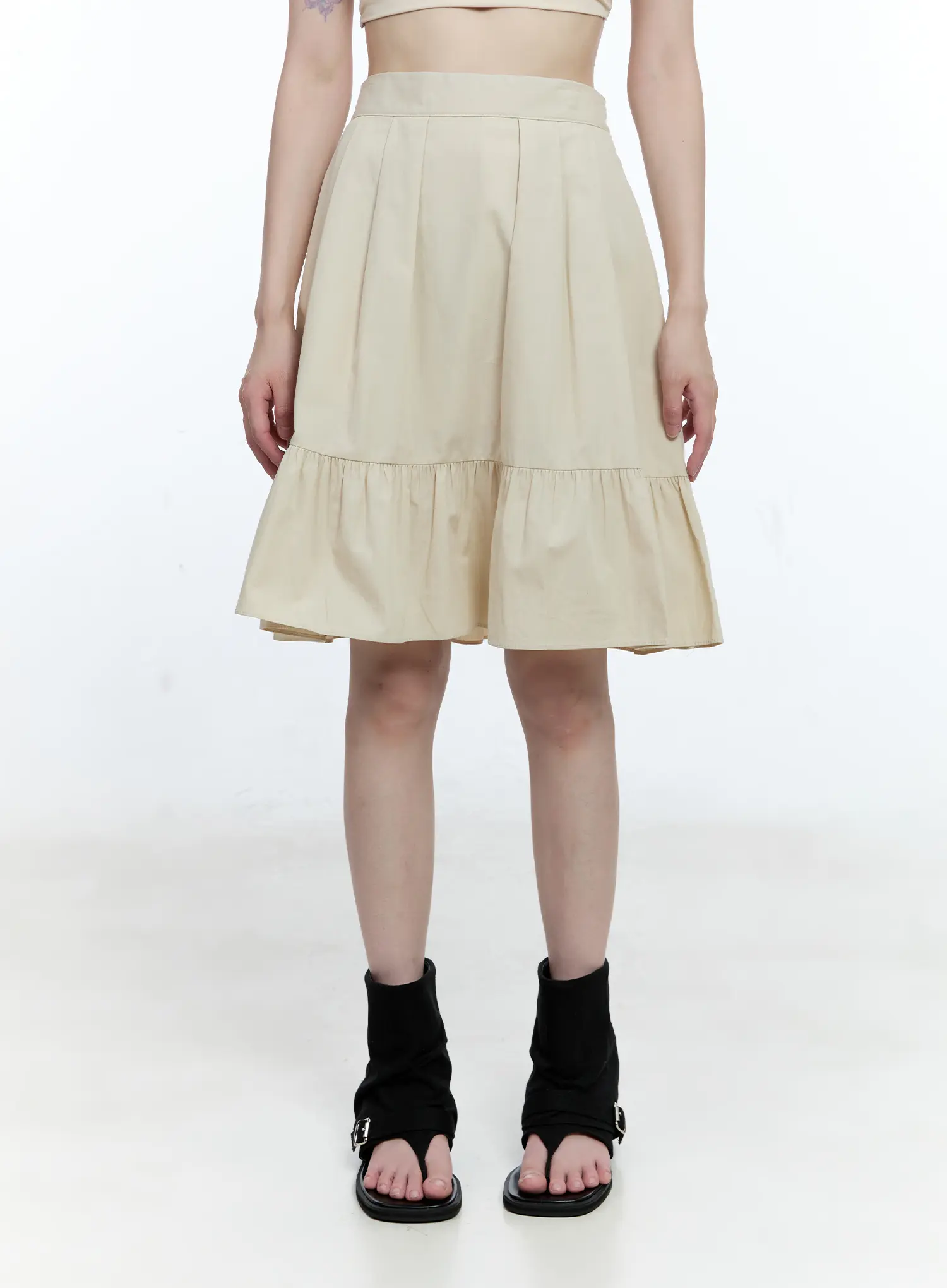 Cotton Tiered Midi Skirt CG507 - Image 9