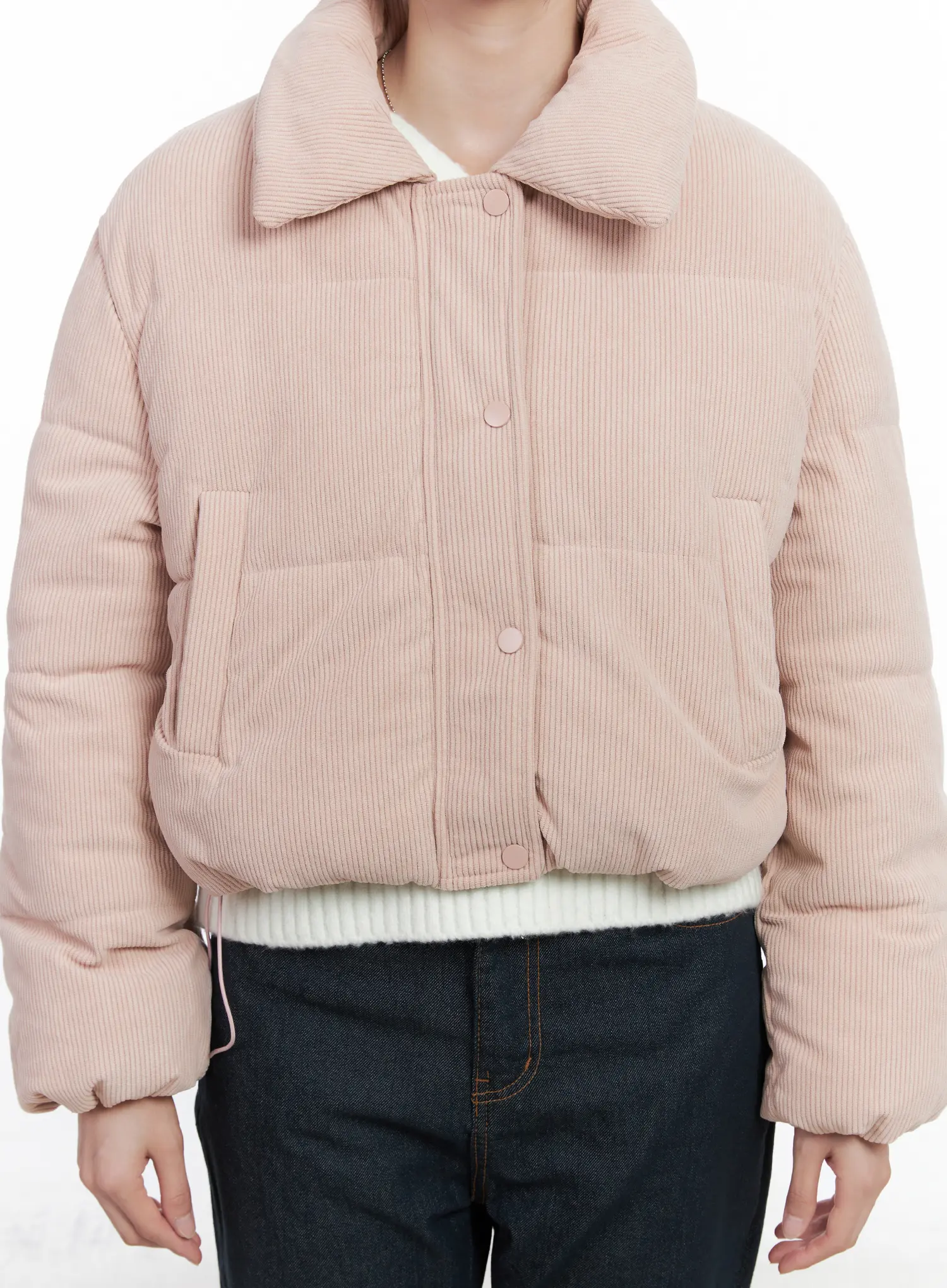 Cozy Corduroy Puffer Jacket CN512 - Image 7