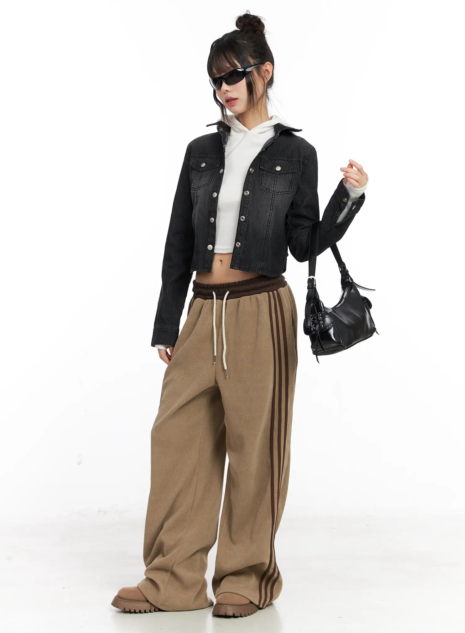 Cozy Cropped Fleece Hoodie CN521 - Image 7