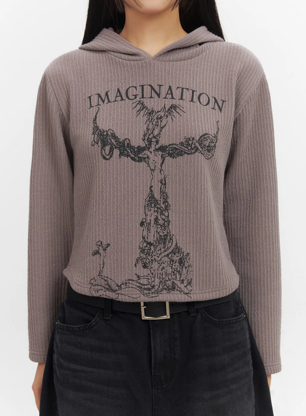 Cozy Graphic Print Hooded Sweatshirt IF511 - Image 4