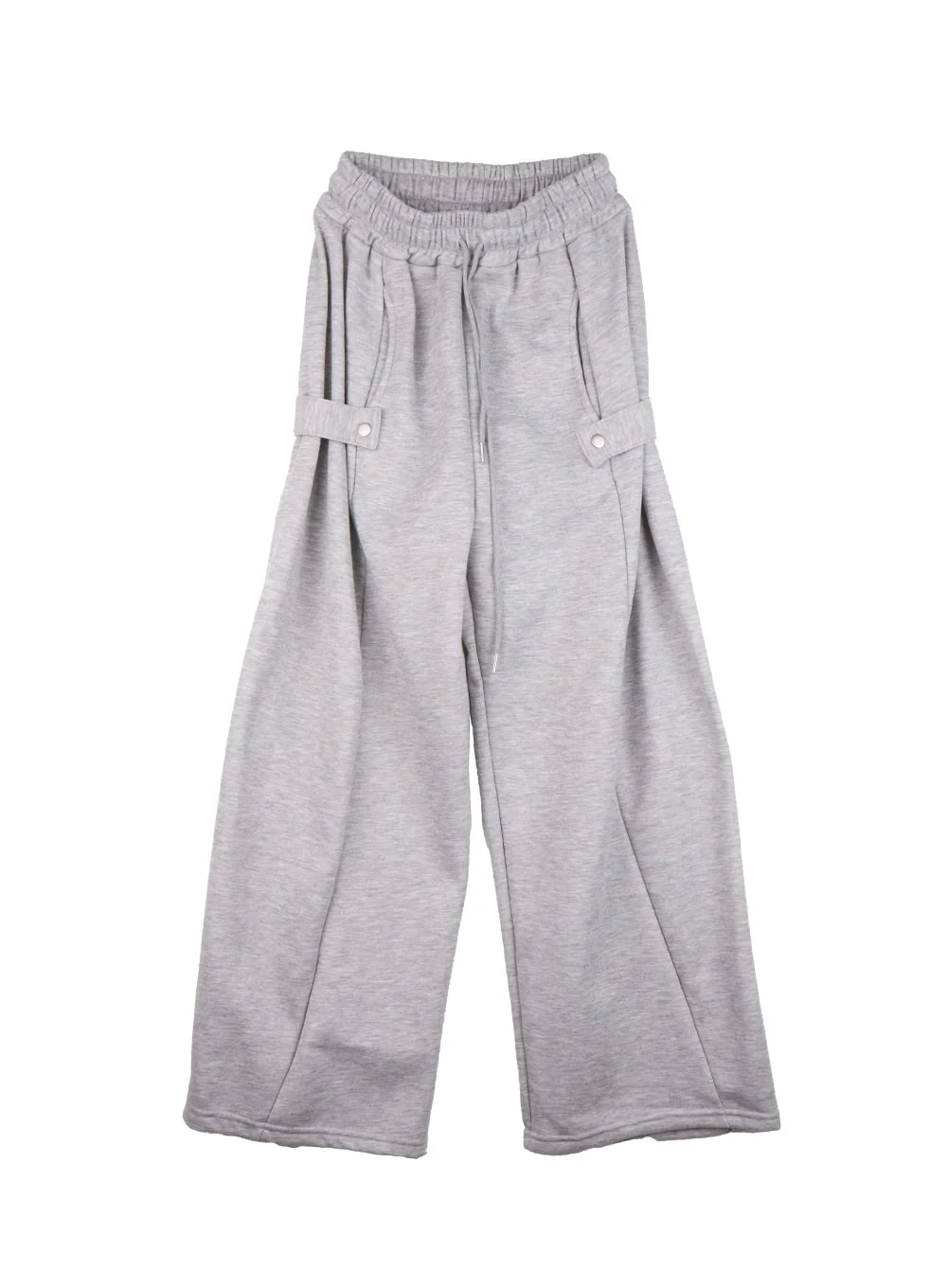 Cozy Pintuck Buttoned Wide-Leg Sweatpants IJ510 - Image 11