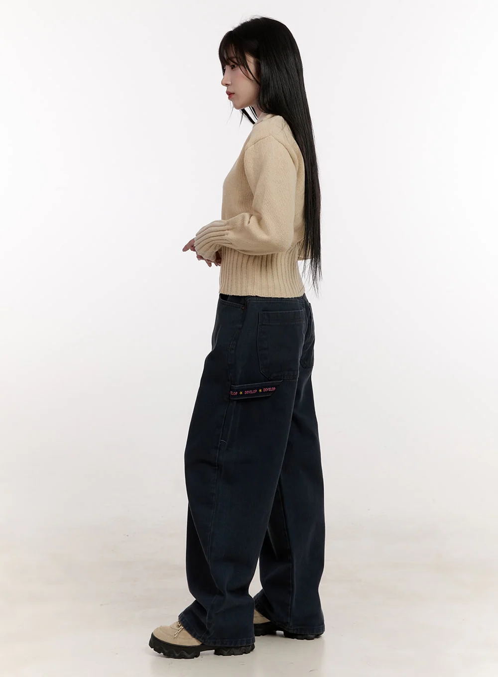 Cozy Zip-Up Sweater Cardigan CJ531 - Image 3