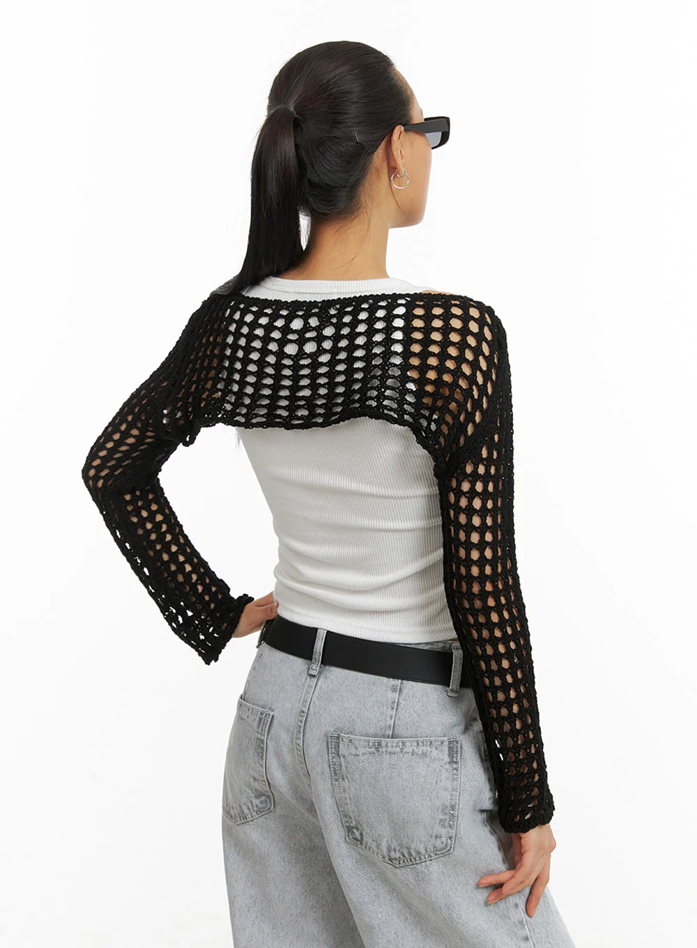 Crochet Knit Bolero Sweater IA417 - Image 5