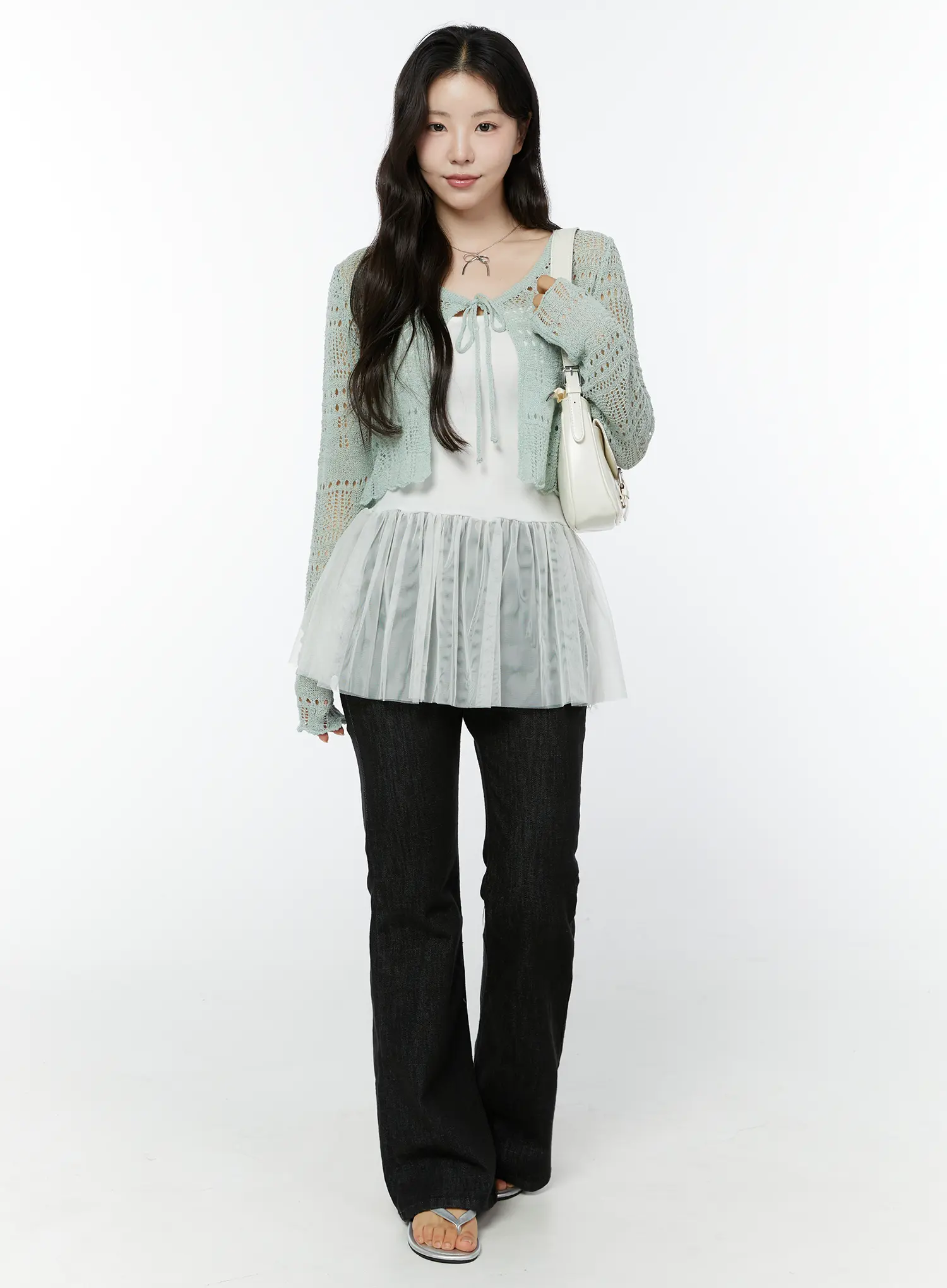 Crochet Tie-Front Cardigan IY511 - Image 3