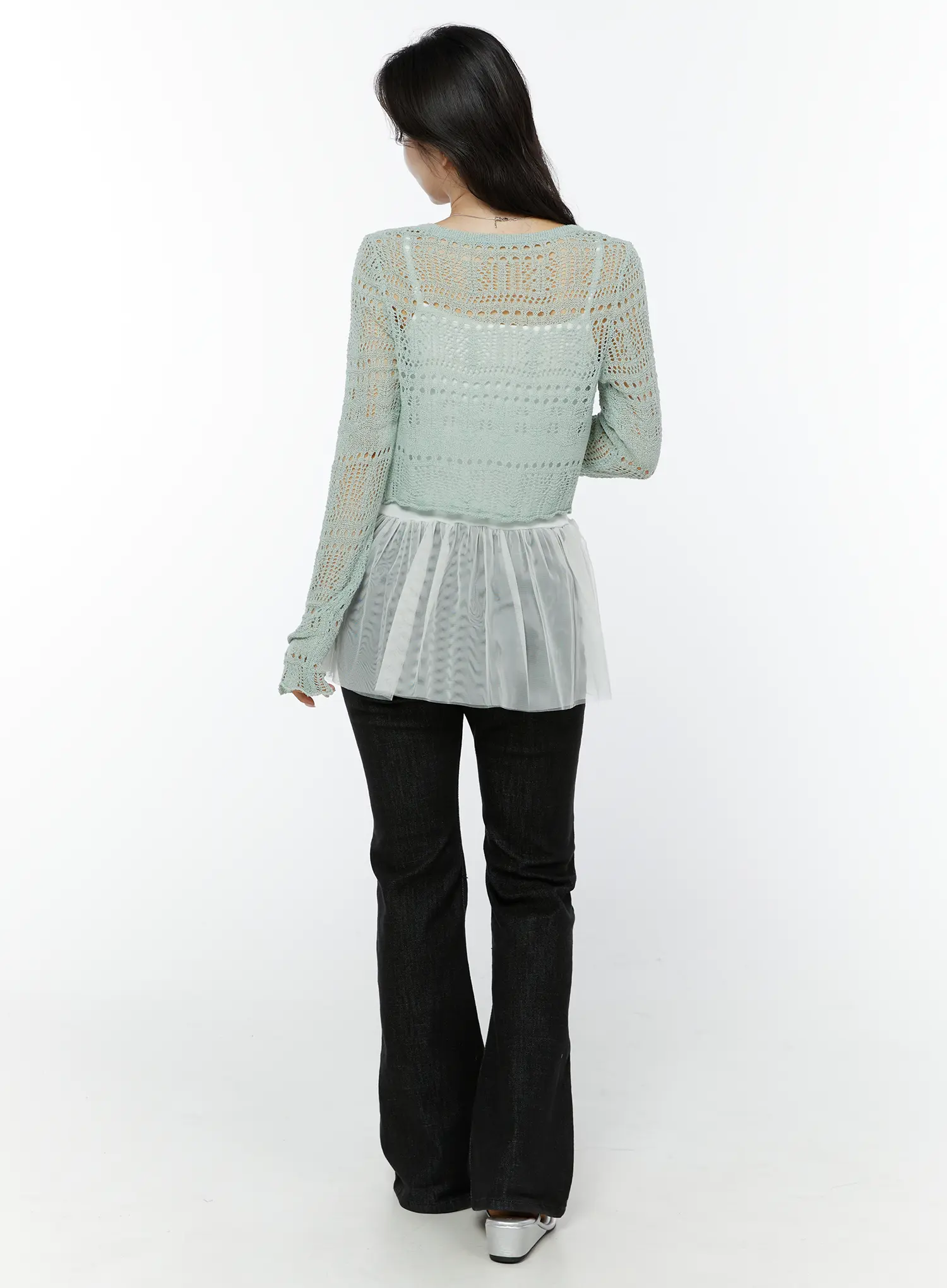 Crochet Tie-Front Cardigan IY511 - Image 7