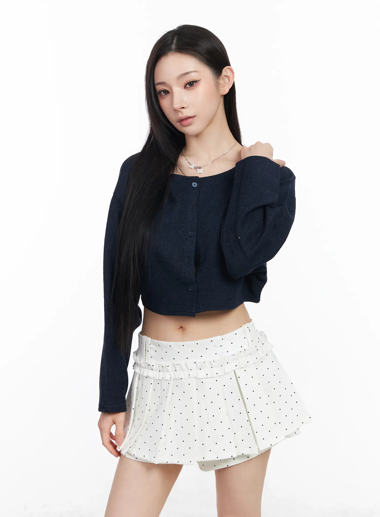 Crop Knit Cardigan CM518 - Image 10