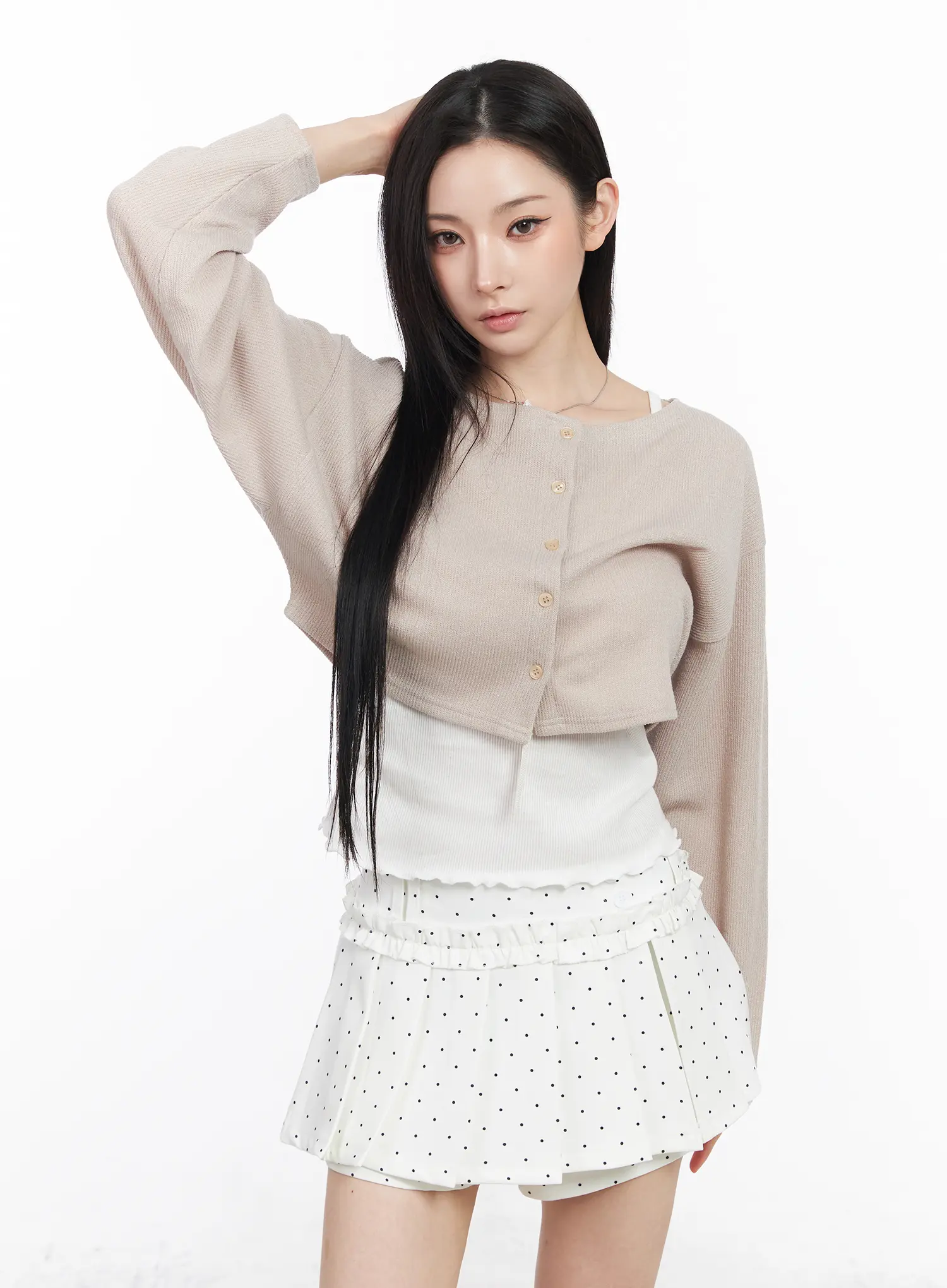Crop Knit Cardigan CM518 - Image 2