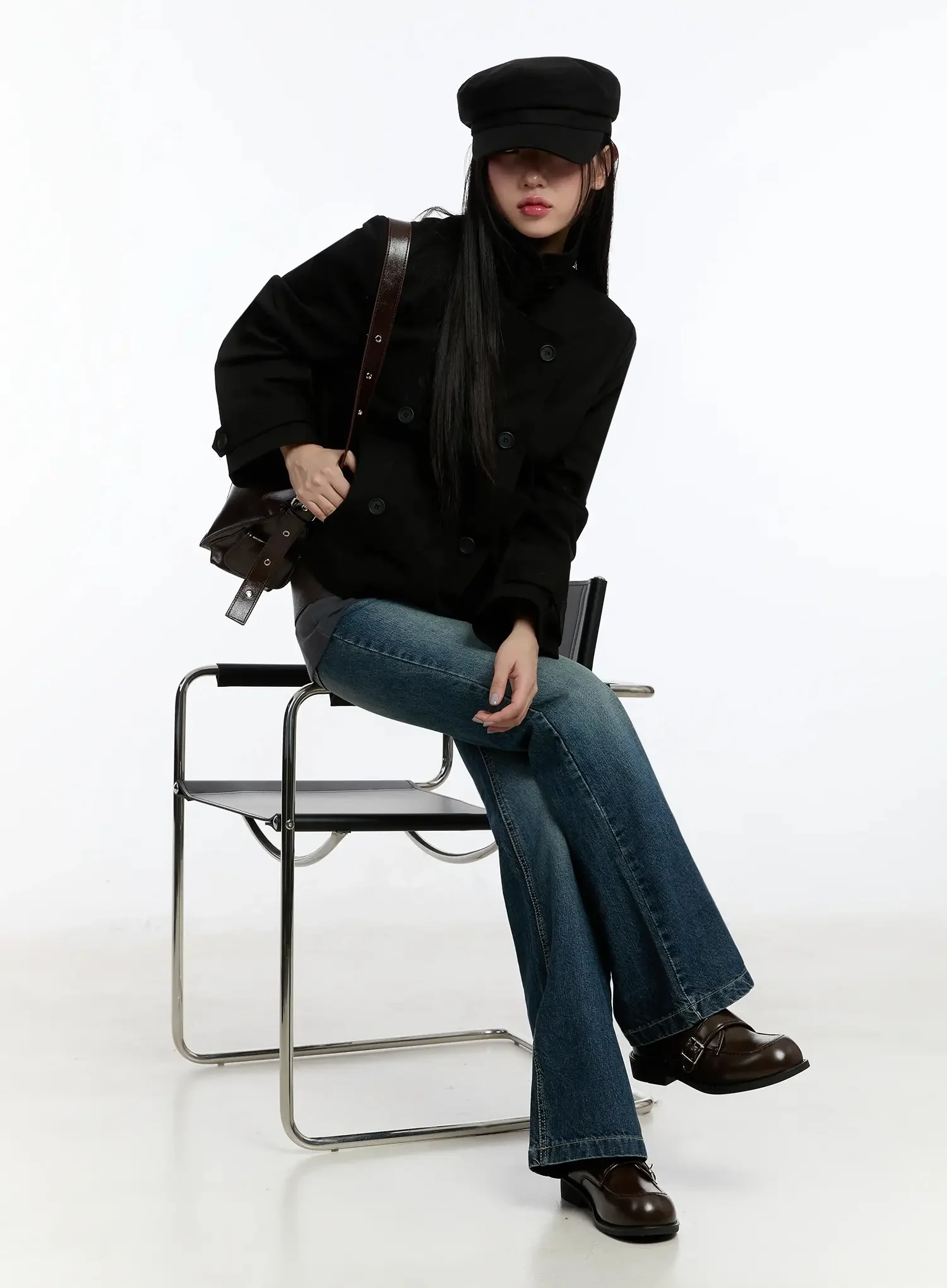 Cropped Double High-Neck French Jacket IM509 - Image 14