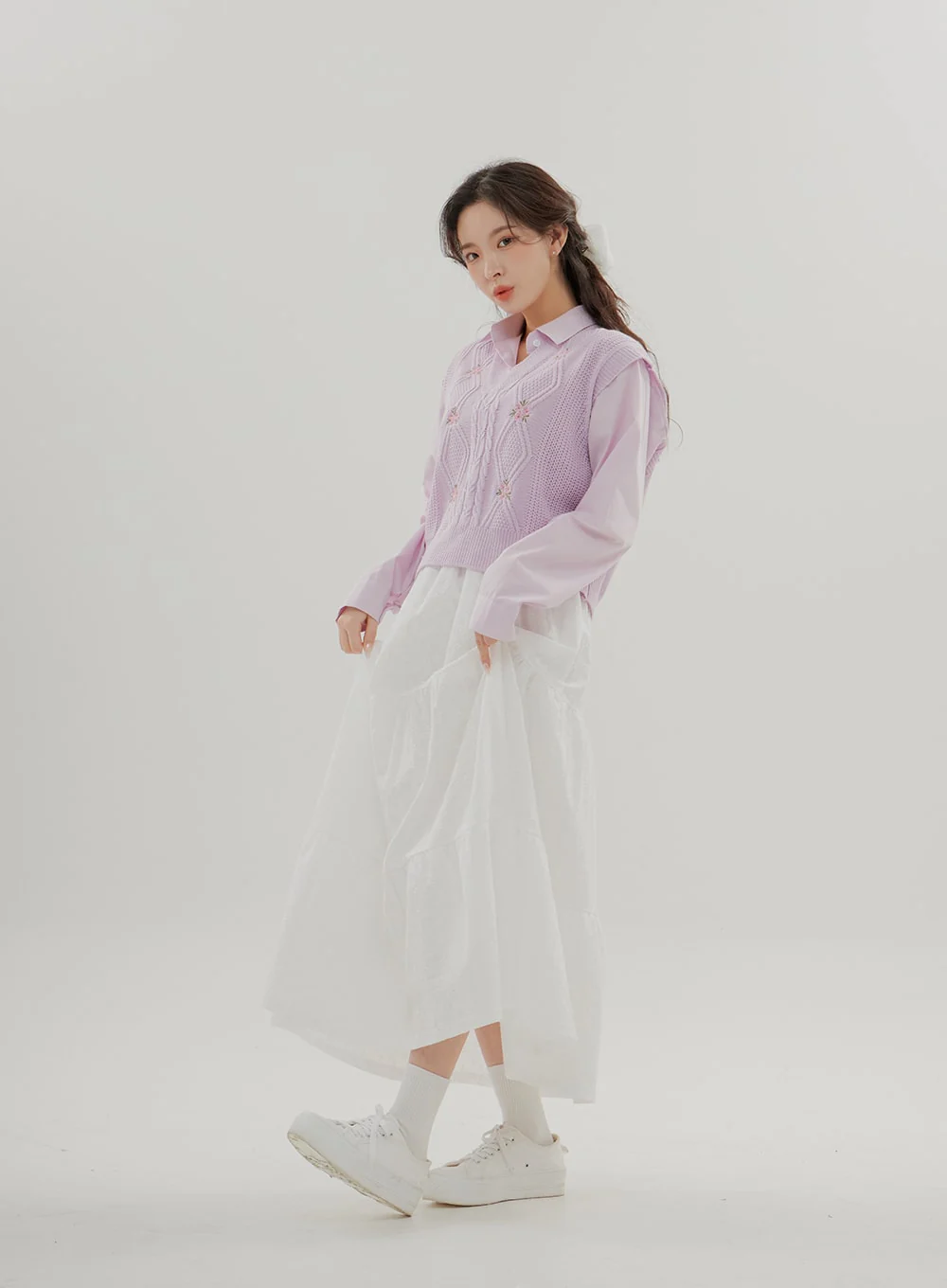 Cropped Long Sleeve Shirt B0802 - Image 9