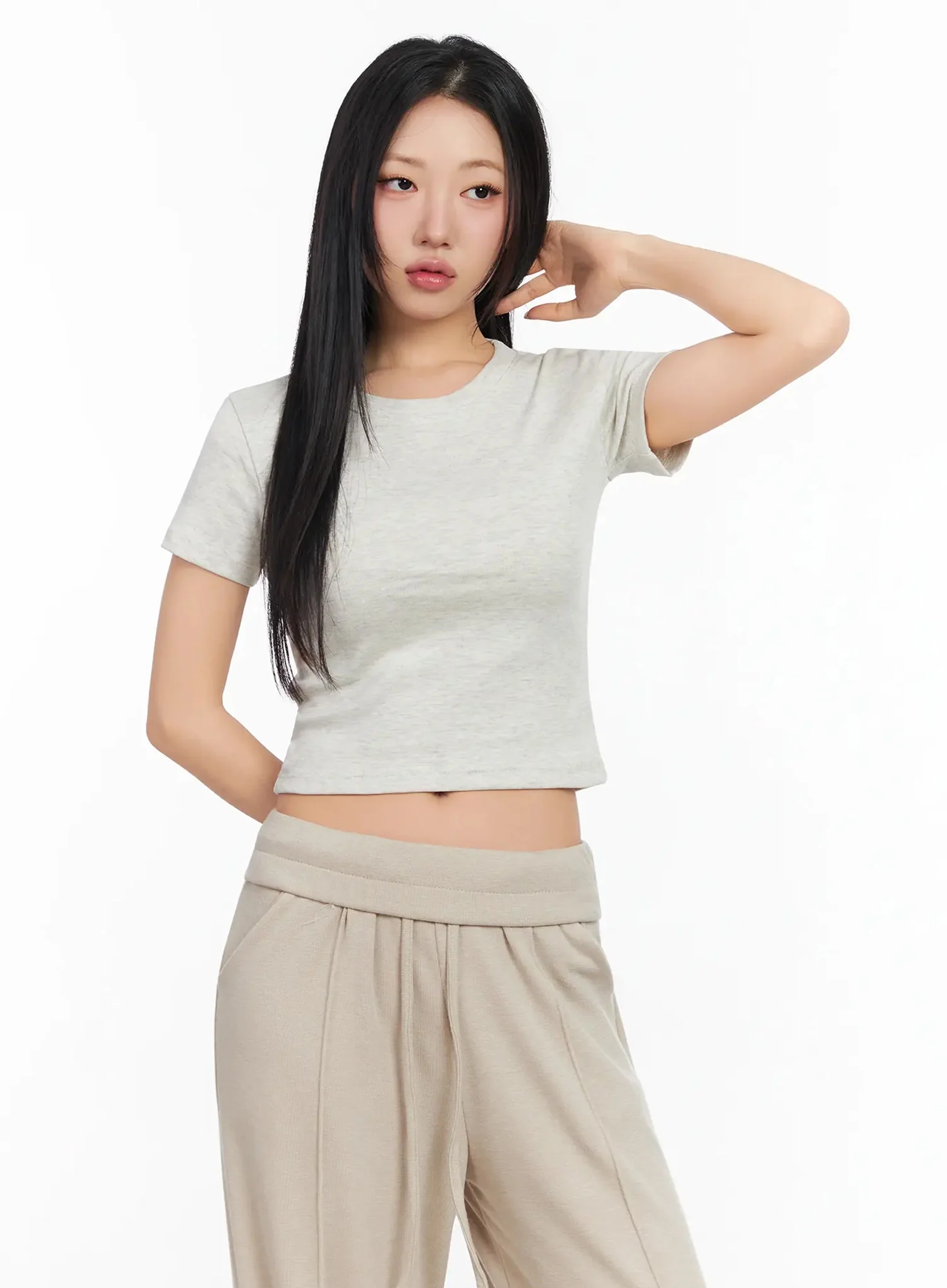 Cropped Slim-Fit Tee IA507 - Image 16
