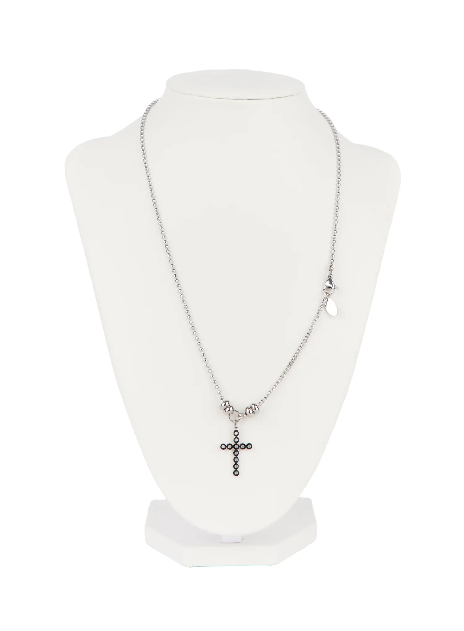 Cross Pendant Ball Pendant Necklace CJ515 - Image 4
