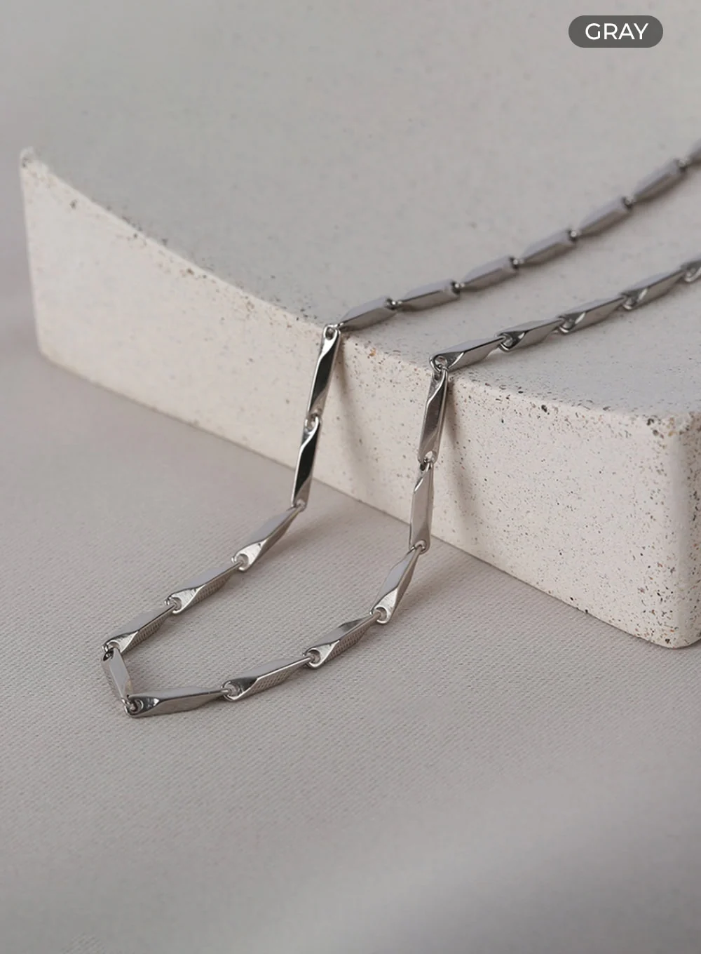 Cut Chain Bold Necklace IL403 - Image 4