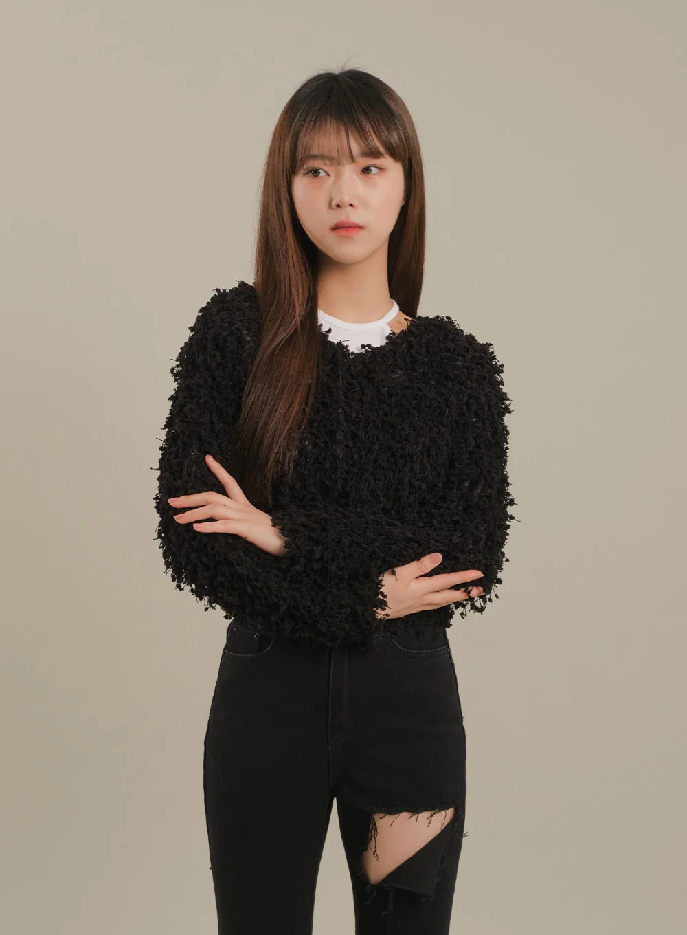 Cut Out Halter neck Long Sleeve T Shirt - Image 14