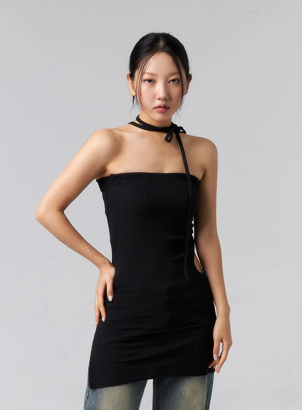 Cut Out Mini Dress CL319 - Image 2