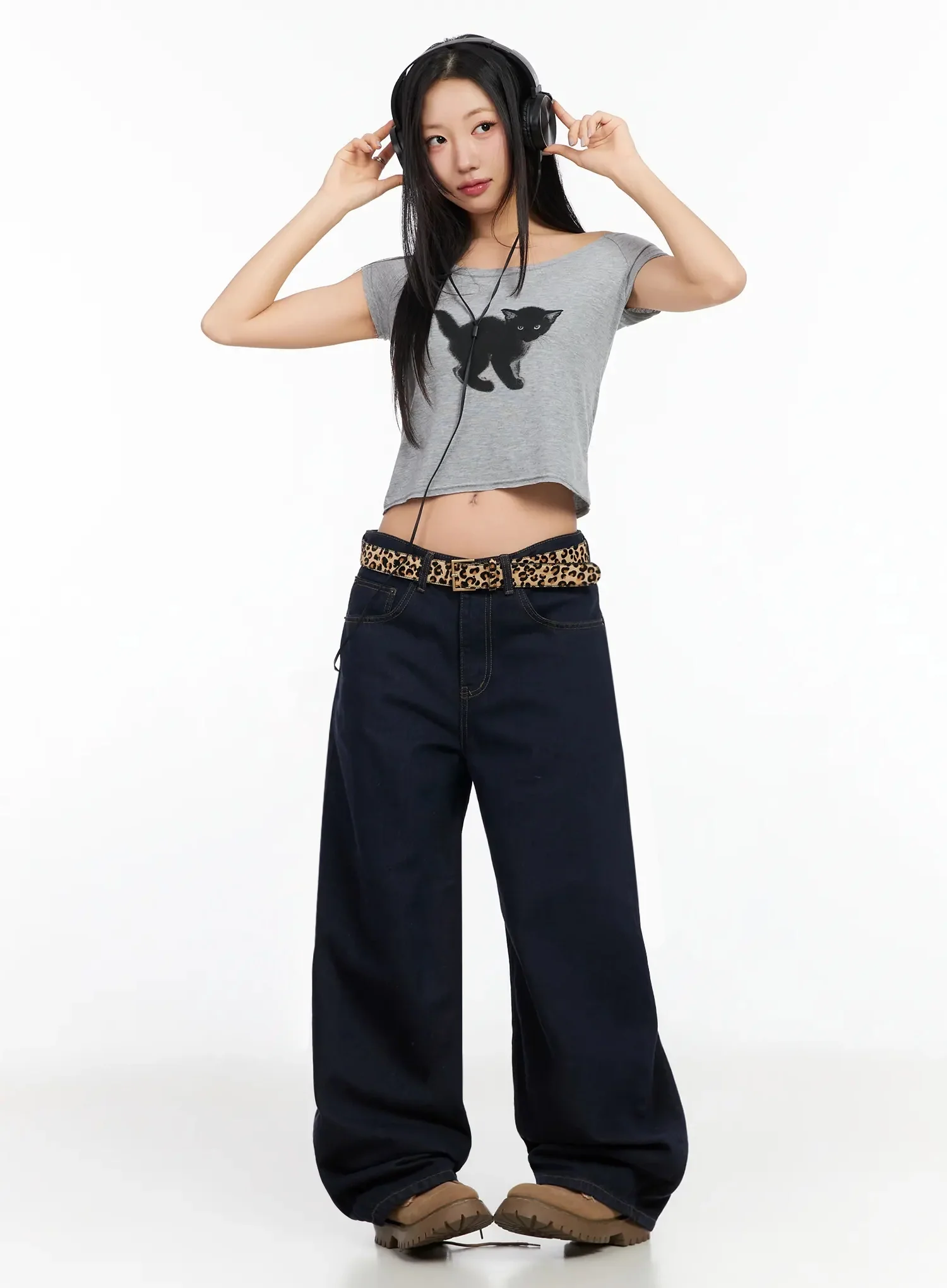 Cute Graphic Boat Neck T-Shirt CA513 - Image 11