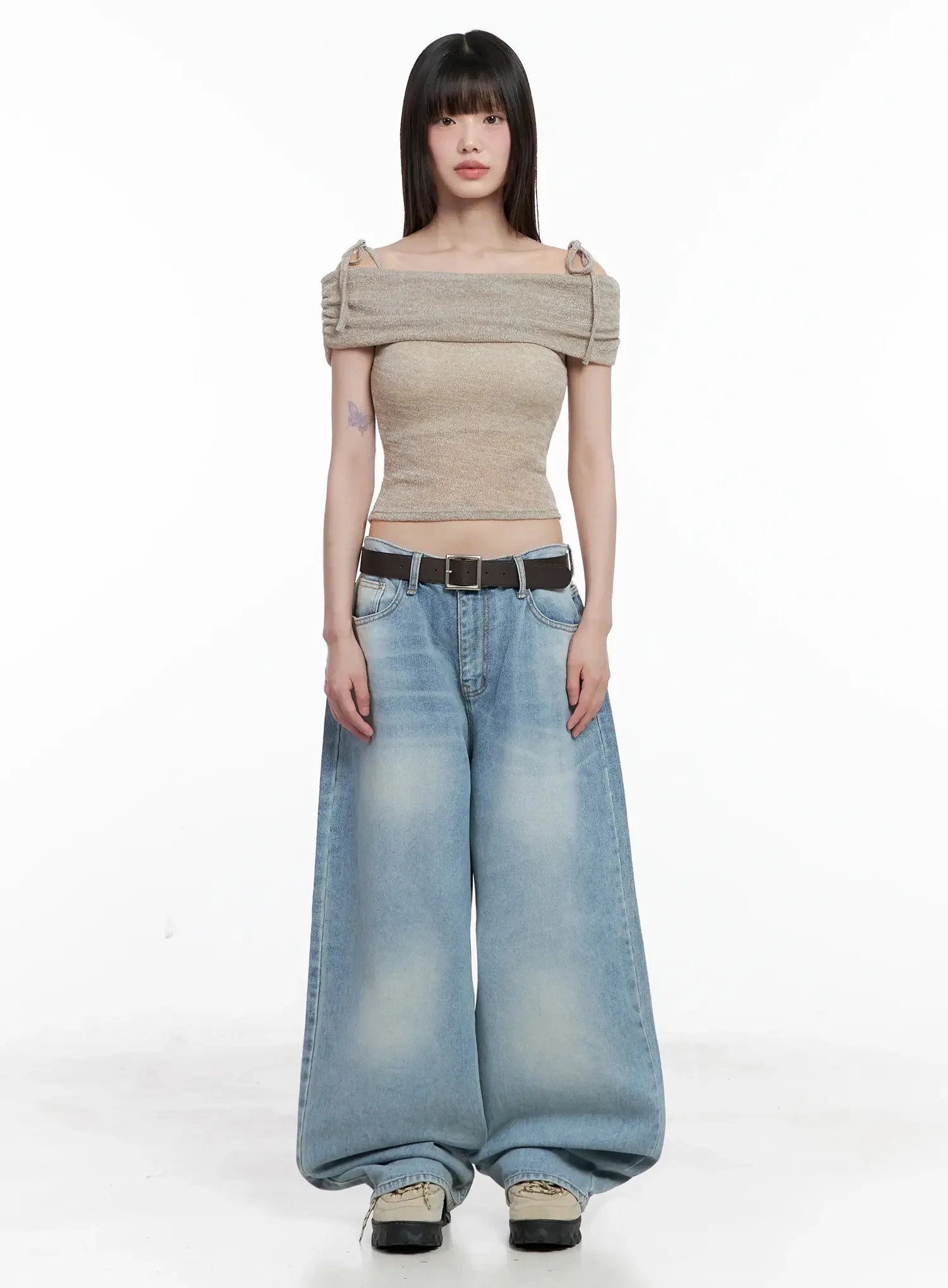 Dain Washed Wide-Leg Jeans IL531 - Image 5