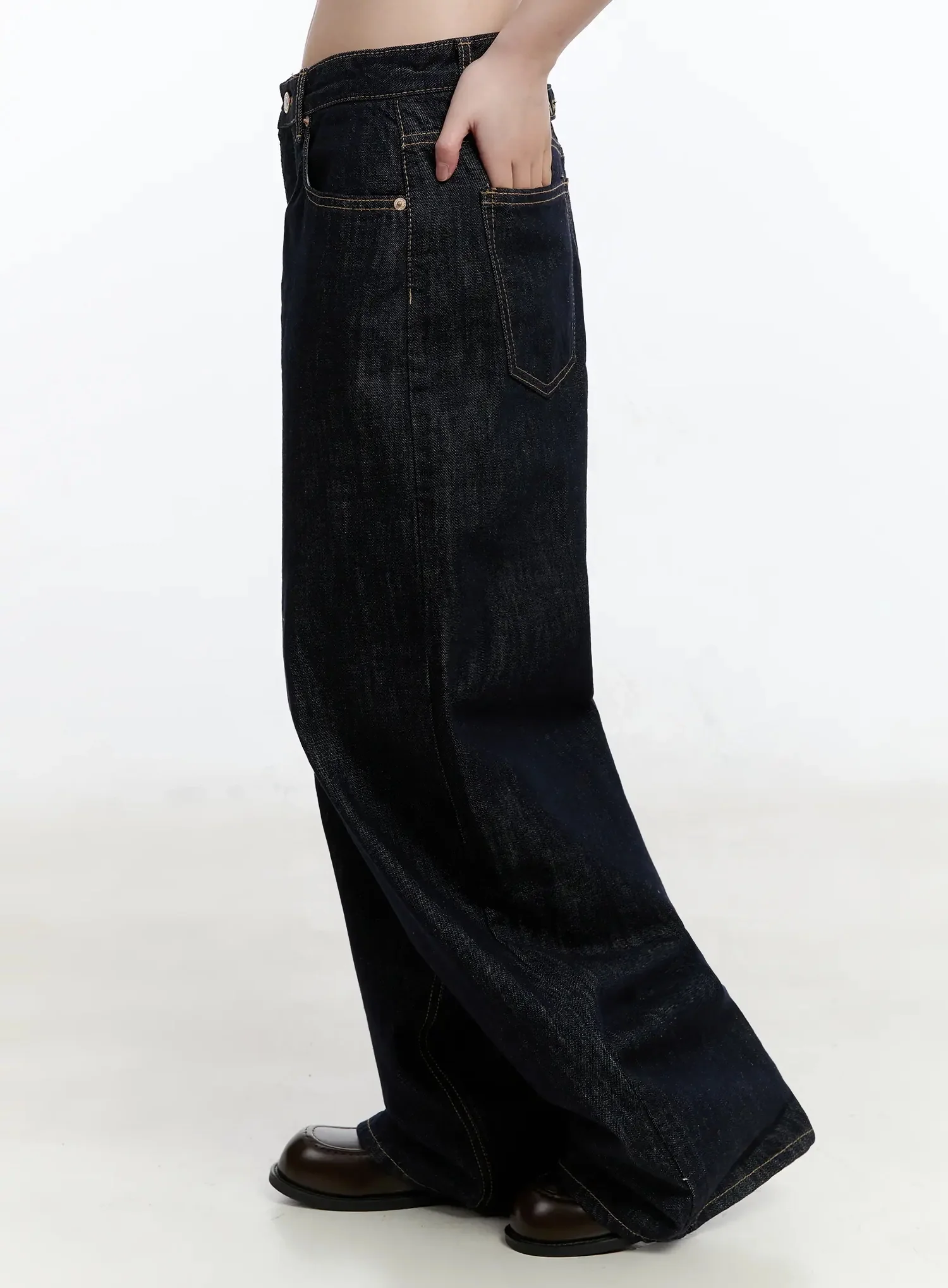 Dallas Dark Washed Wide Leg Jeans IM519 - Image 11