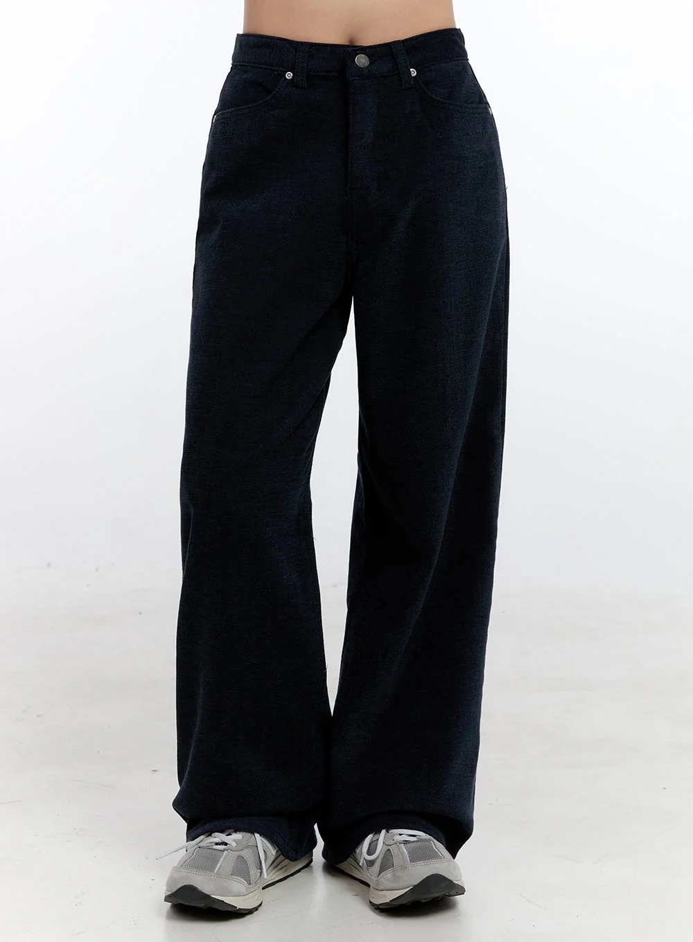 Dark Blue Relaxed-Fit Wide Leg Pants ON418 - Image 8