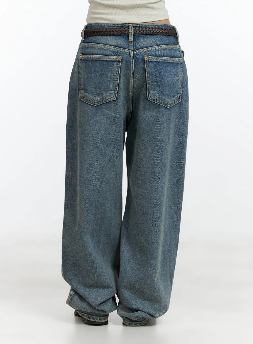 Dark Washed Baggy Jeans CL410 - Image 5