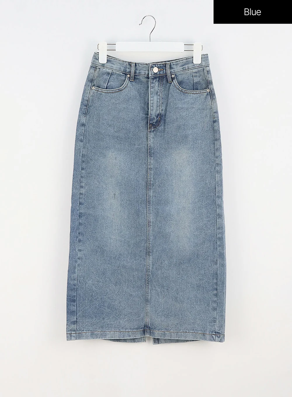 Denim A-Line Maxi Skirt OA321 - Image 11