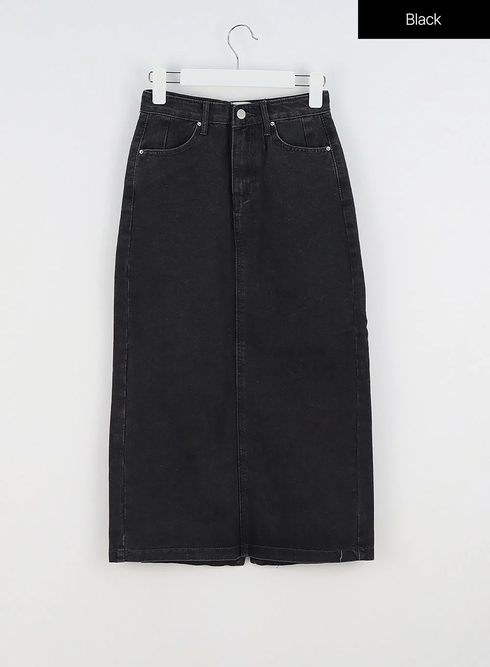 Denim A-Line Maxi Skirt OA321 - Image 13