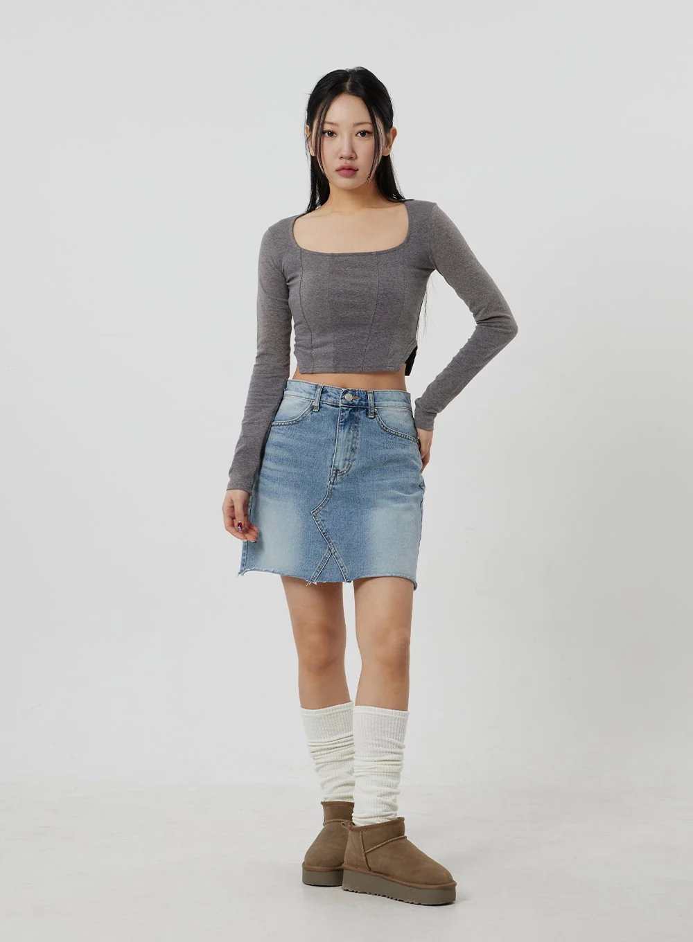 Denim Mini Skirt CF302 - Image 7