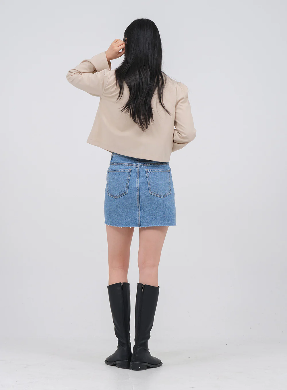 Denim Mini Skort U2202 - Image 5