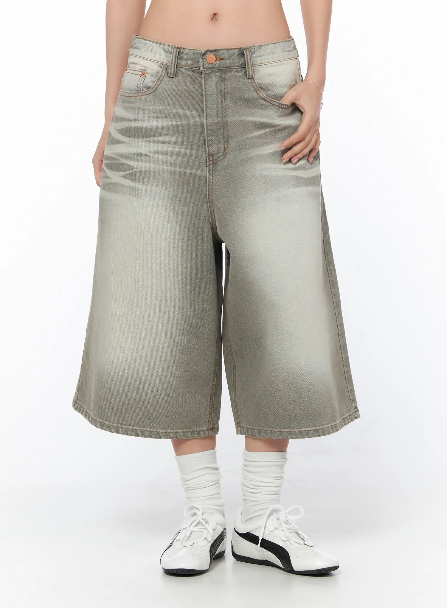 Dess Washed Wide Leg Bermuda Jorts CY512 - Image 17
