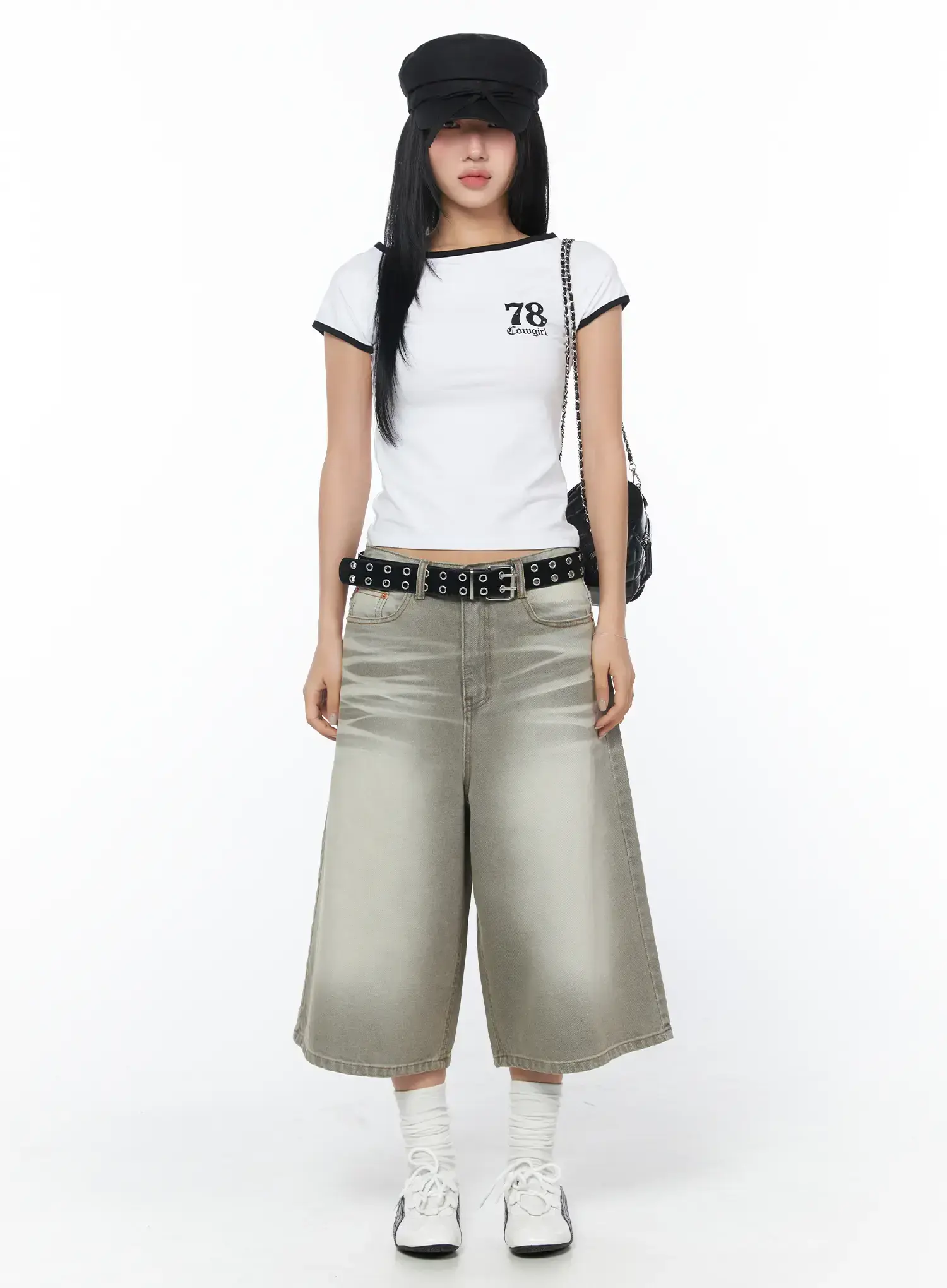 Dess Washed Wide Leg Bermuda Jorts CY512 - Image 7