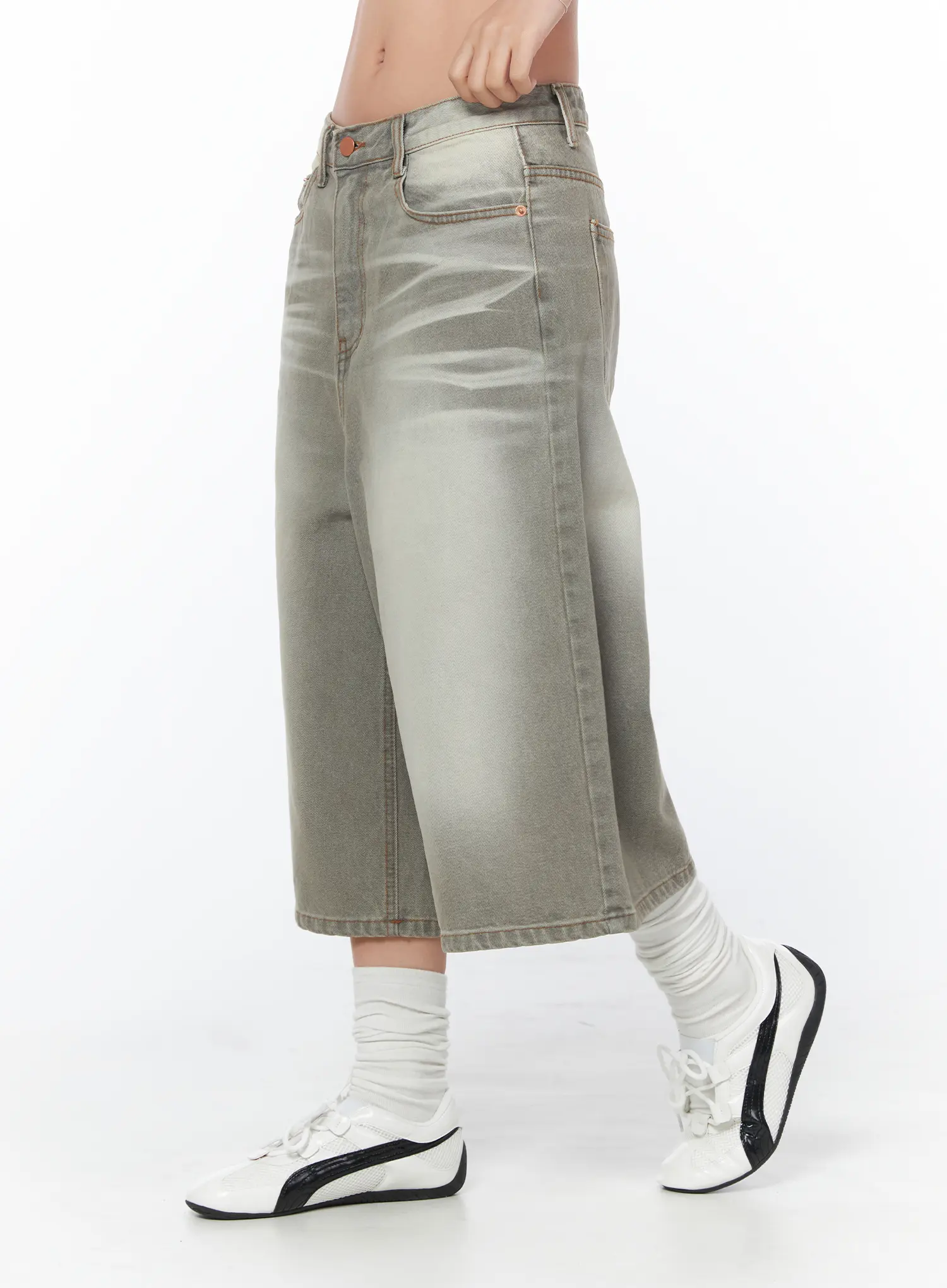 Dess Washed Wide Leg Bermuda Jorts CY512 - Image 9