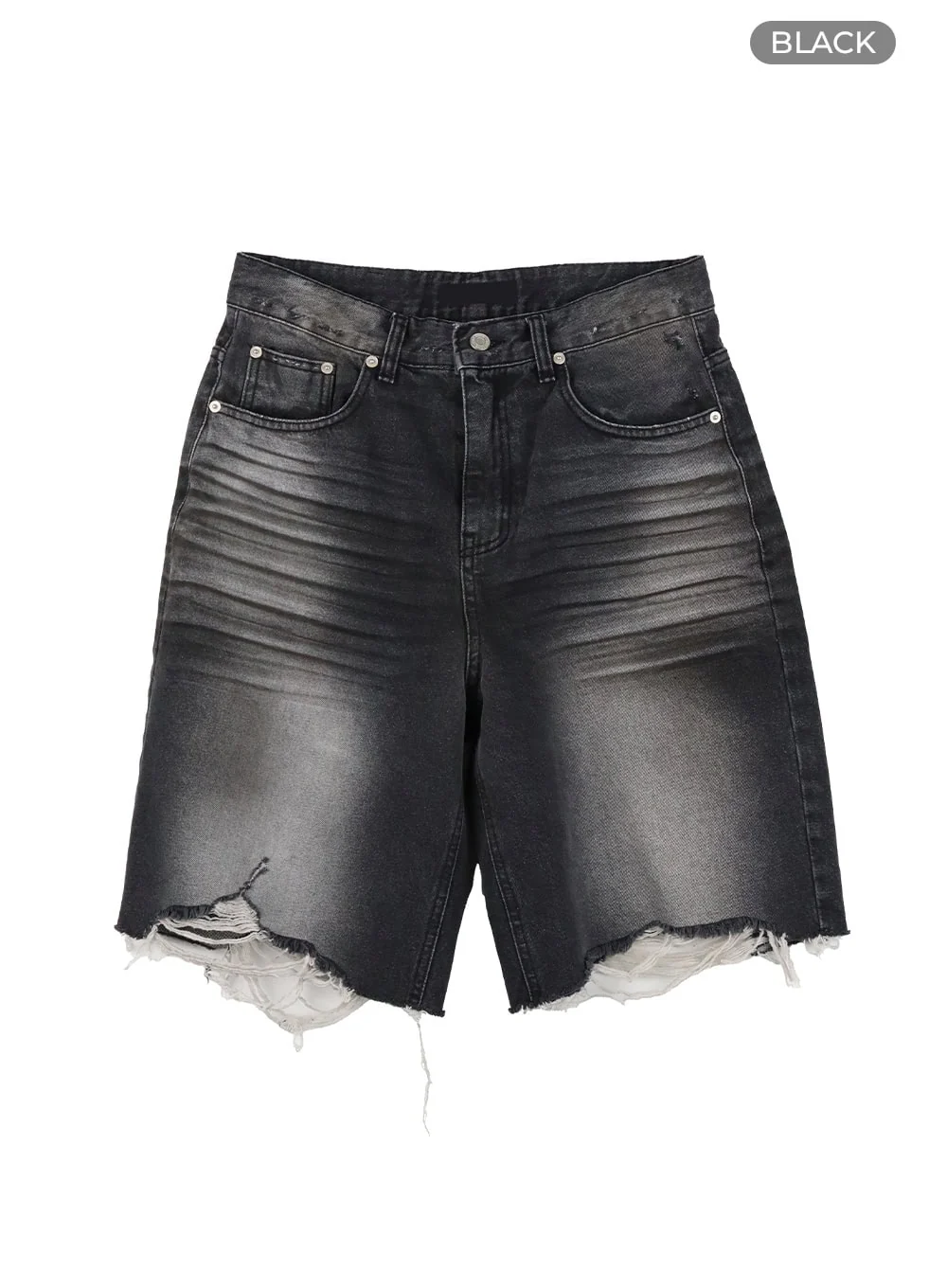 Destroyed Hem Bermuda Jorts CY414 - Image 10