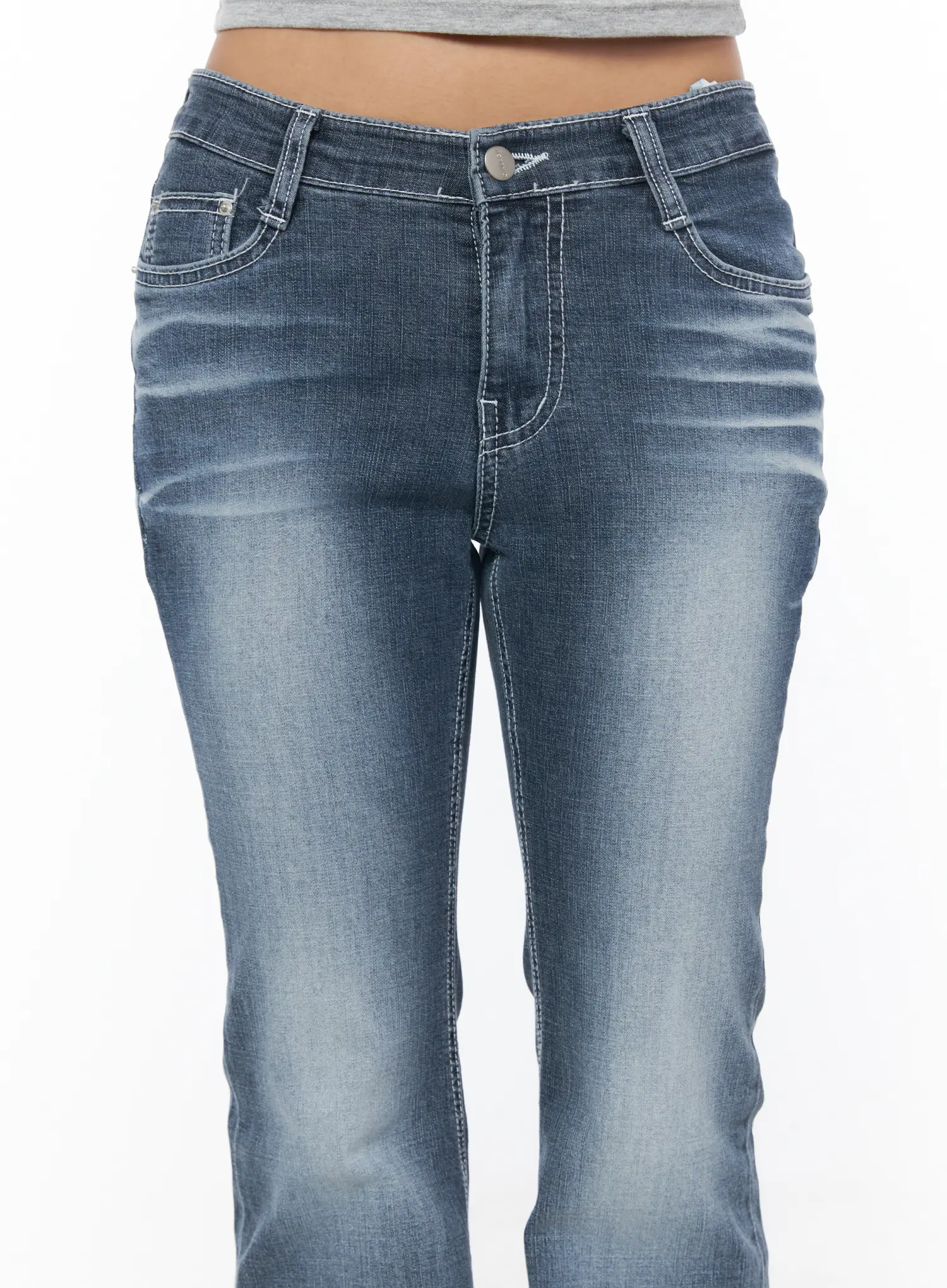 Devon Hip Pad Low Rise Bootcut Jeans CU502 - Image 3