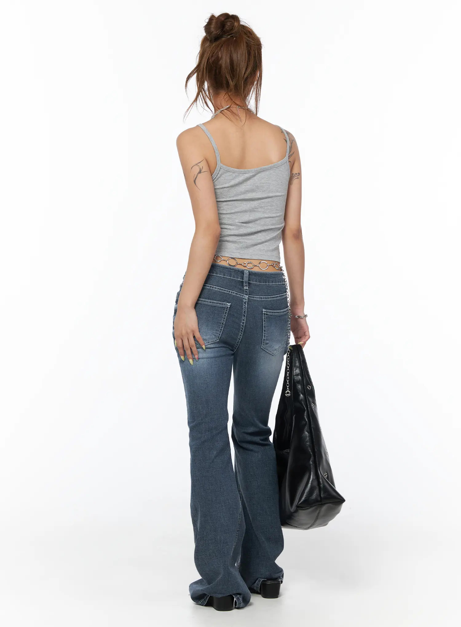 Devon Hip Pad Low Rise Bootcut Jeans CU502 - Image 7