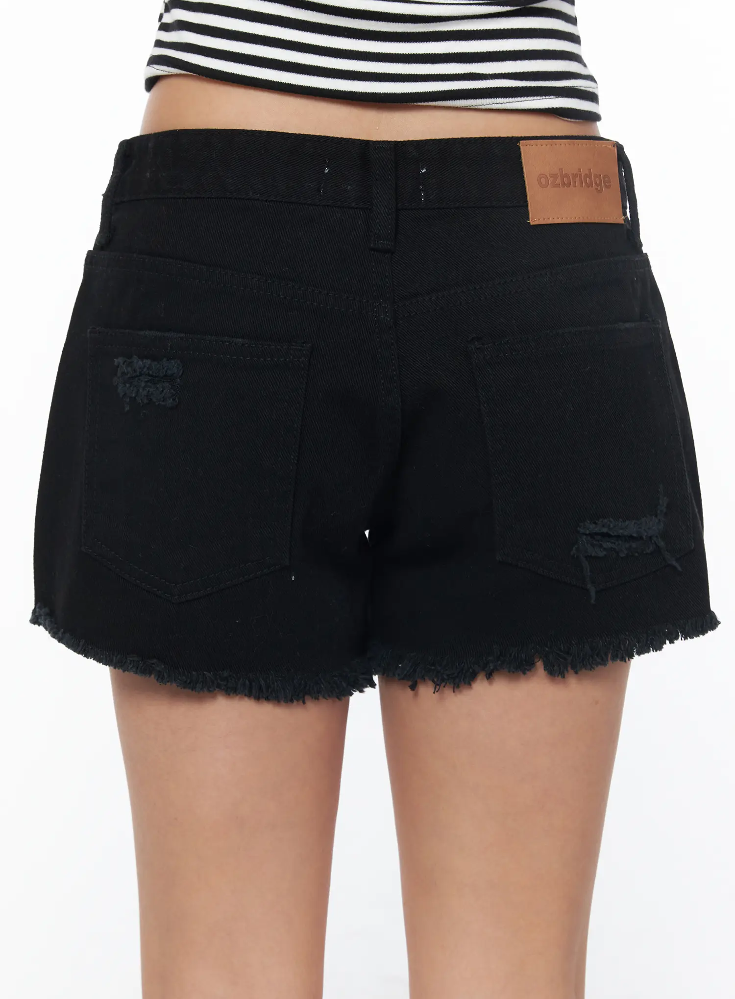 Distressed Black Shorts CU502 - Image 6